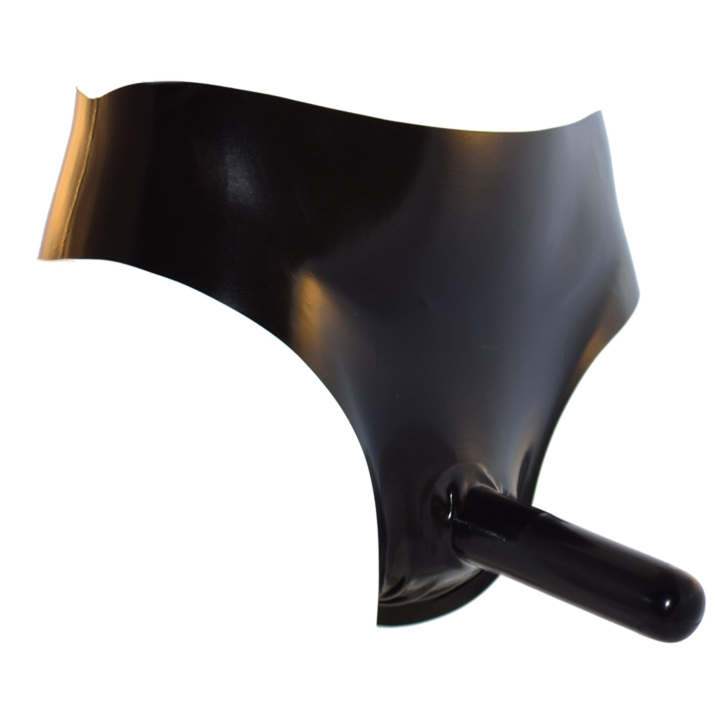 Rubberfashion Latex Thong - High Sexy Hot Pants with Penis Sheath - Lingerie or Sexy Underwear for Men Rubberfashion Latex Thong - High Sexy Hot Pants with Penis Sheath - Lingerie or Sexy Underwear for Men