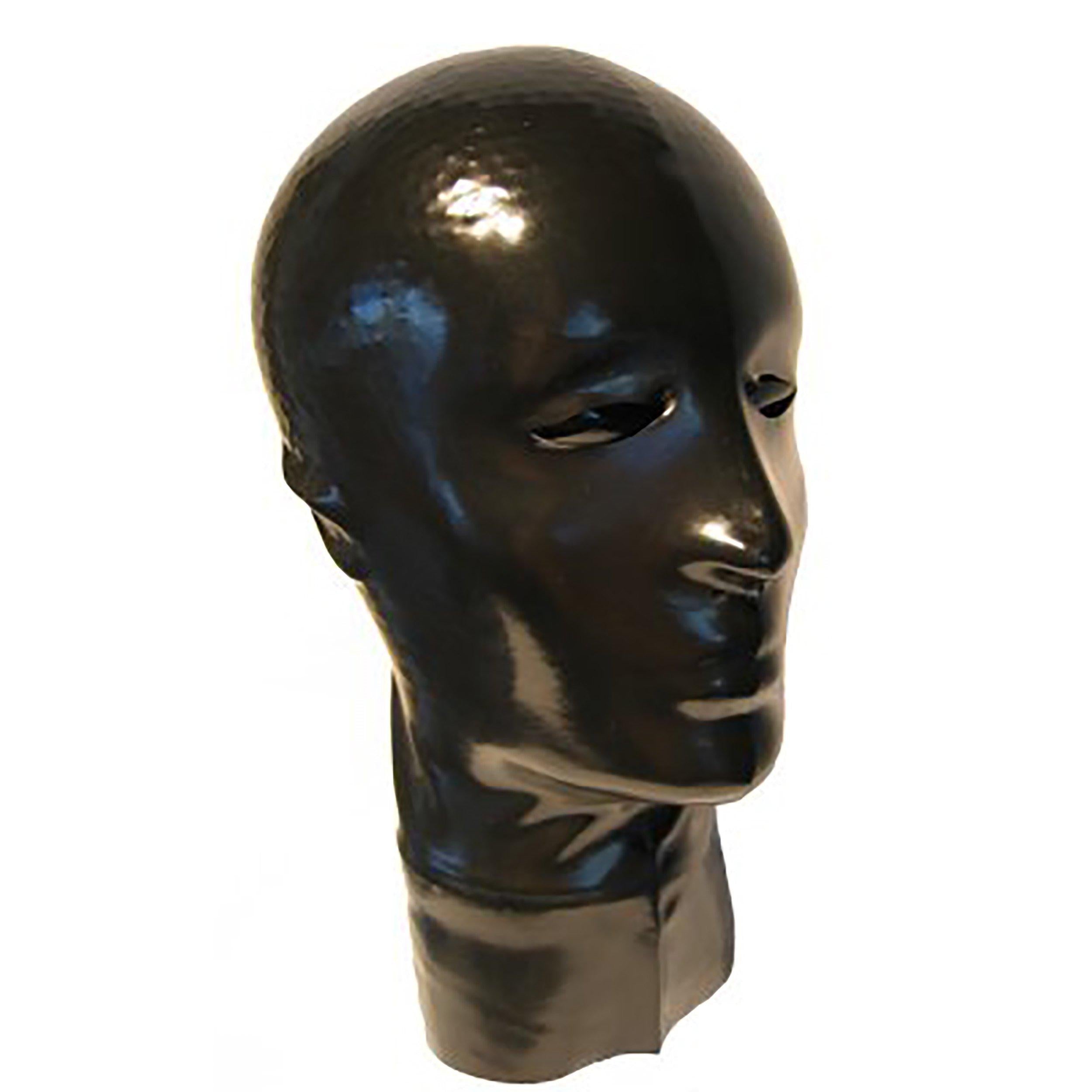 Rubberfashion Latex Maske Herren anatomisch - Latexmaske Haube mit Öffnungen für Augen und Nase für Männer