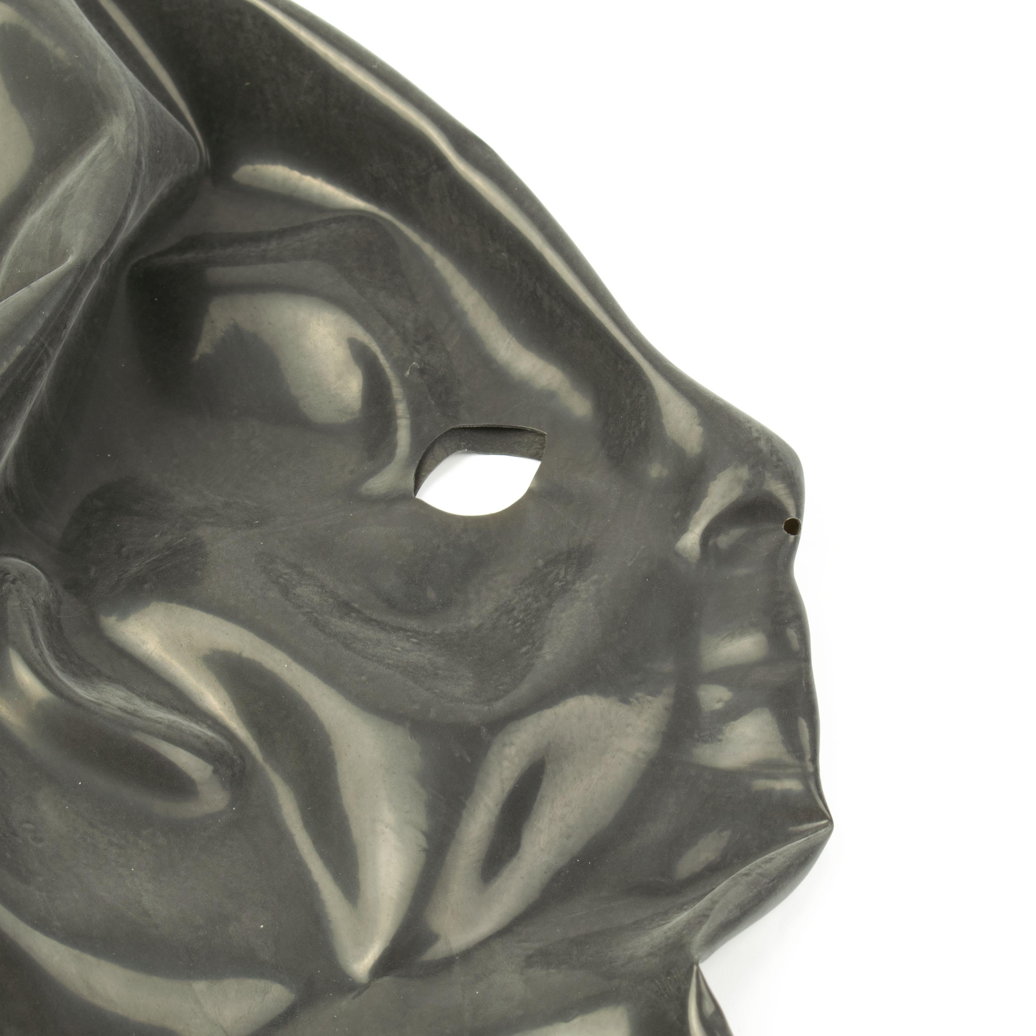 Rubberfashion Latex Maske Damen anatomisch - Latexmaske Haube mit Öffnungen für Augen und Nase für Frauen
