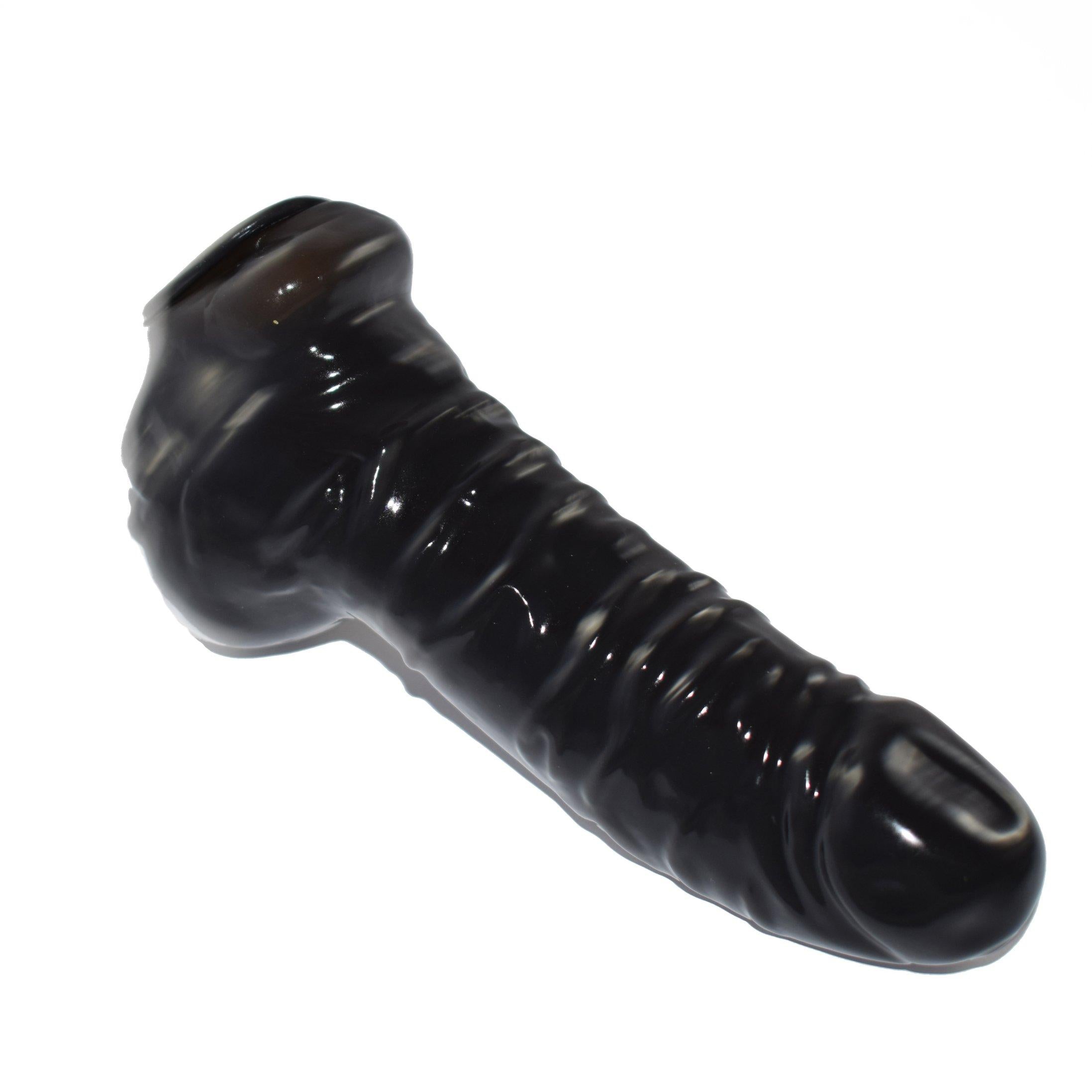 Rubberfashion Latex Pennishülle LARGE - Latex Pennis Hülle mit Hodensack - Condom realistisch für Herren 20 cm