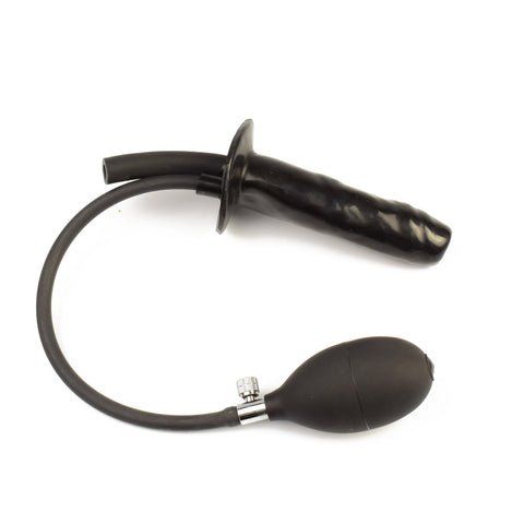 Rubberfashion Latex Anal Dildo, Enema Anal Dildo - Inflatable with Pump and Hose Connection - Extreme Anal Sex Dildo for Men, Women and Couples