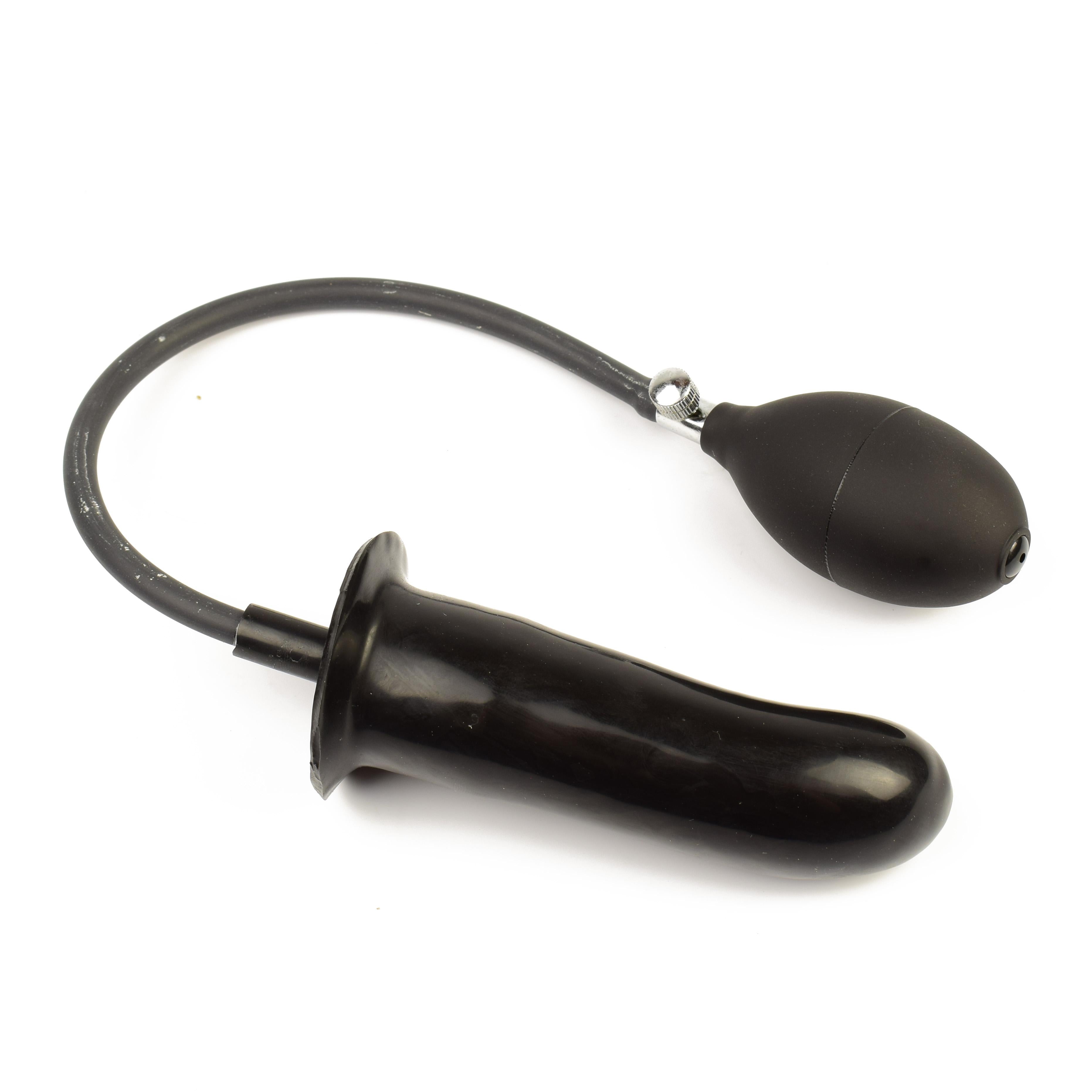 Rubberfashion Latex Dildo - G-Punkt kleiner Dildo glatt - aufblasbar mit Pumpe - Anal Plug fr Frauen und Rubberfashion Latex Dildo - G-Punkt kleiner Dildo glatt - aufblasbar mit Pumpe - Anal Plug fr Frauen und