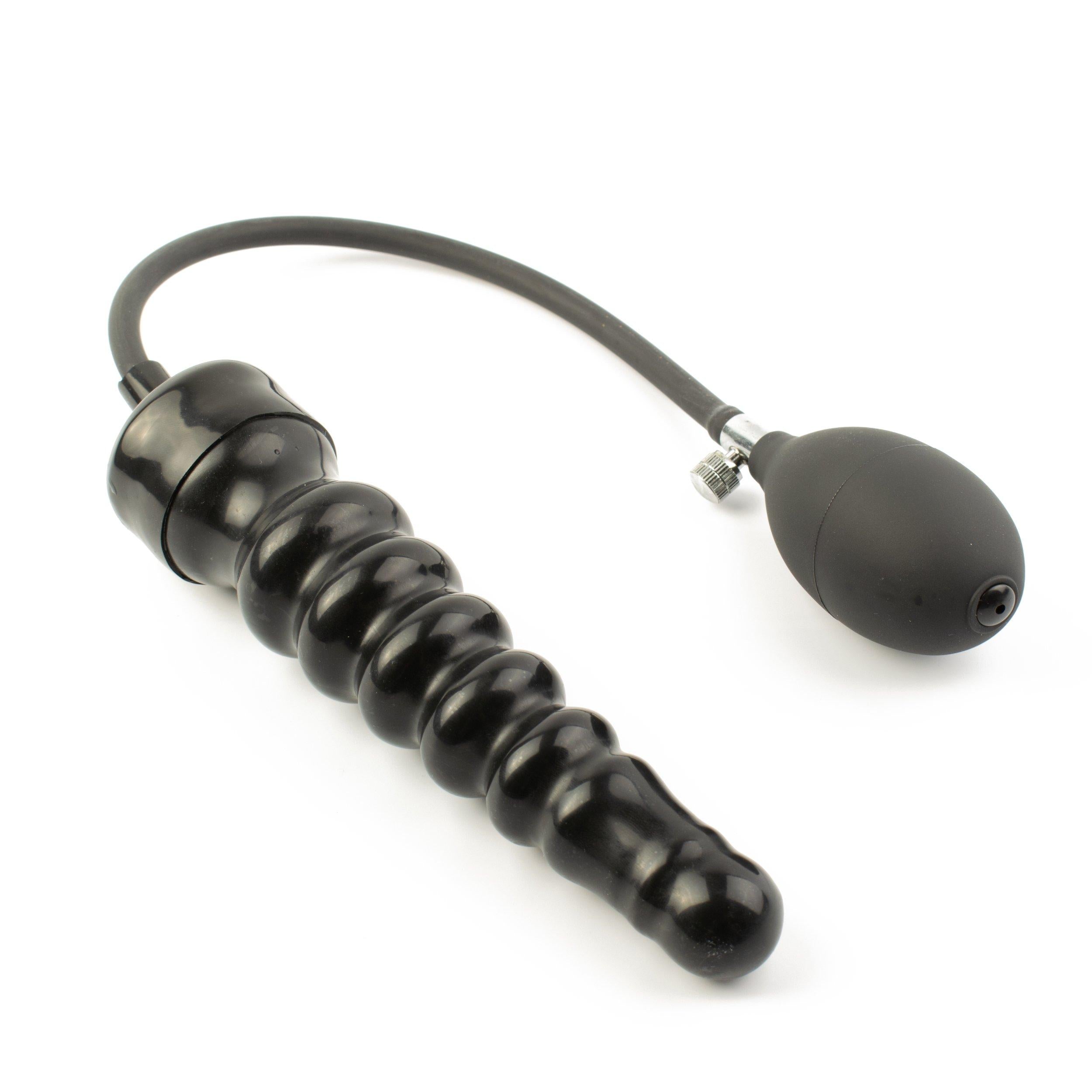 Rubberfashion Latex Analdildo aufblasbar, aufblasbarer Maxi gerippter Anal Butt Dildo mit Pumpe fr Frauen und Mnner 19 x 4,3cm Rubberfashion Latex Analdildo aufblasbar, aufblasbarer Maxi gerippter Anal Butt Dildo mit Pumpe fr Frauen und Mnner 19 x 4,3cm