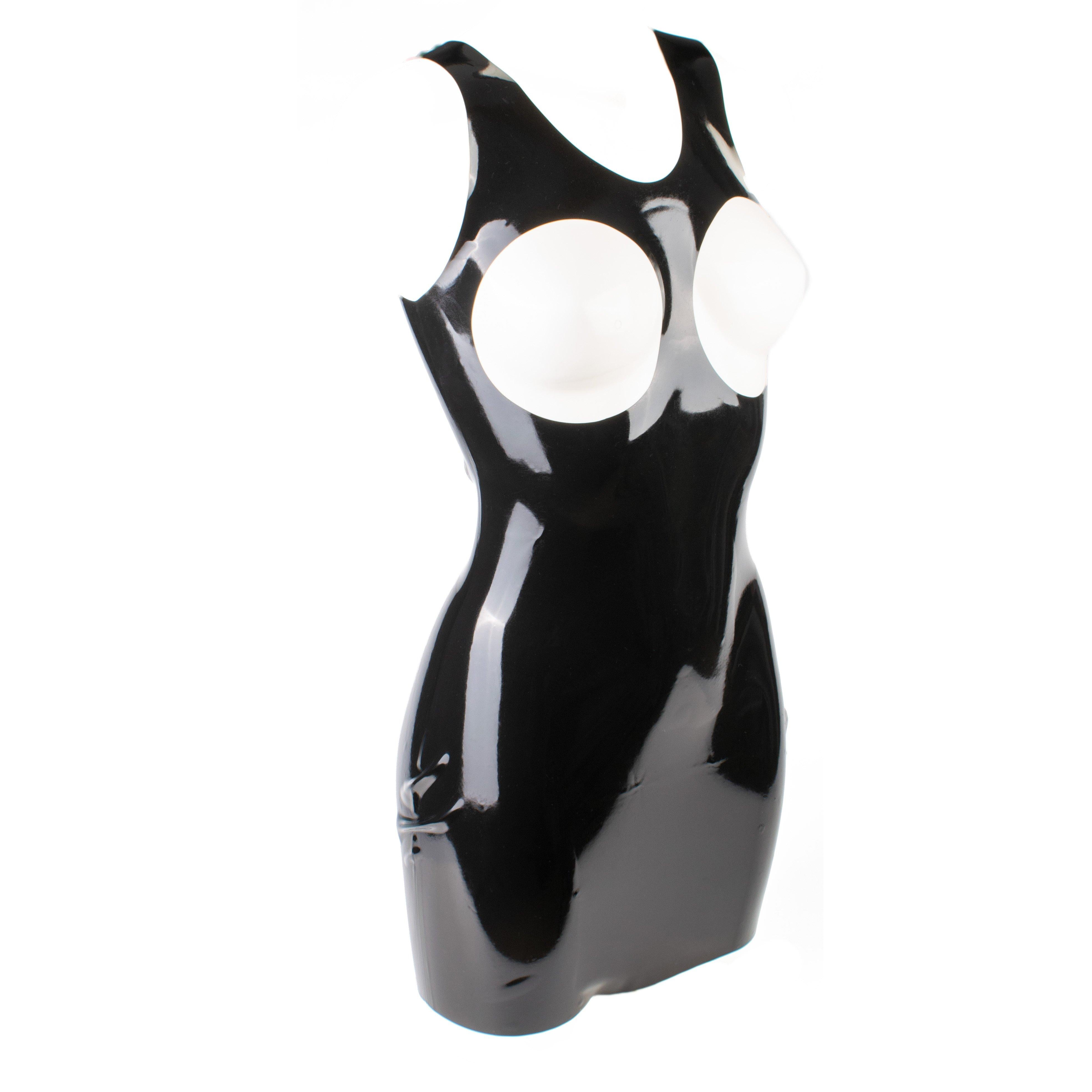 Rubberfashion Latex Mini Dress - Latex Dress Short - Sleeveless with Straps Open Bust - Sexy Women Dresses for Ladies Rubberfashion Latex Mini Dress - Latex Dress Short - Sleeveless with Straps Open Bust - Sexy Women Dresses for Ladies