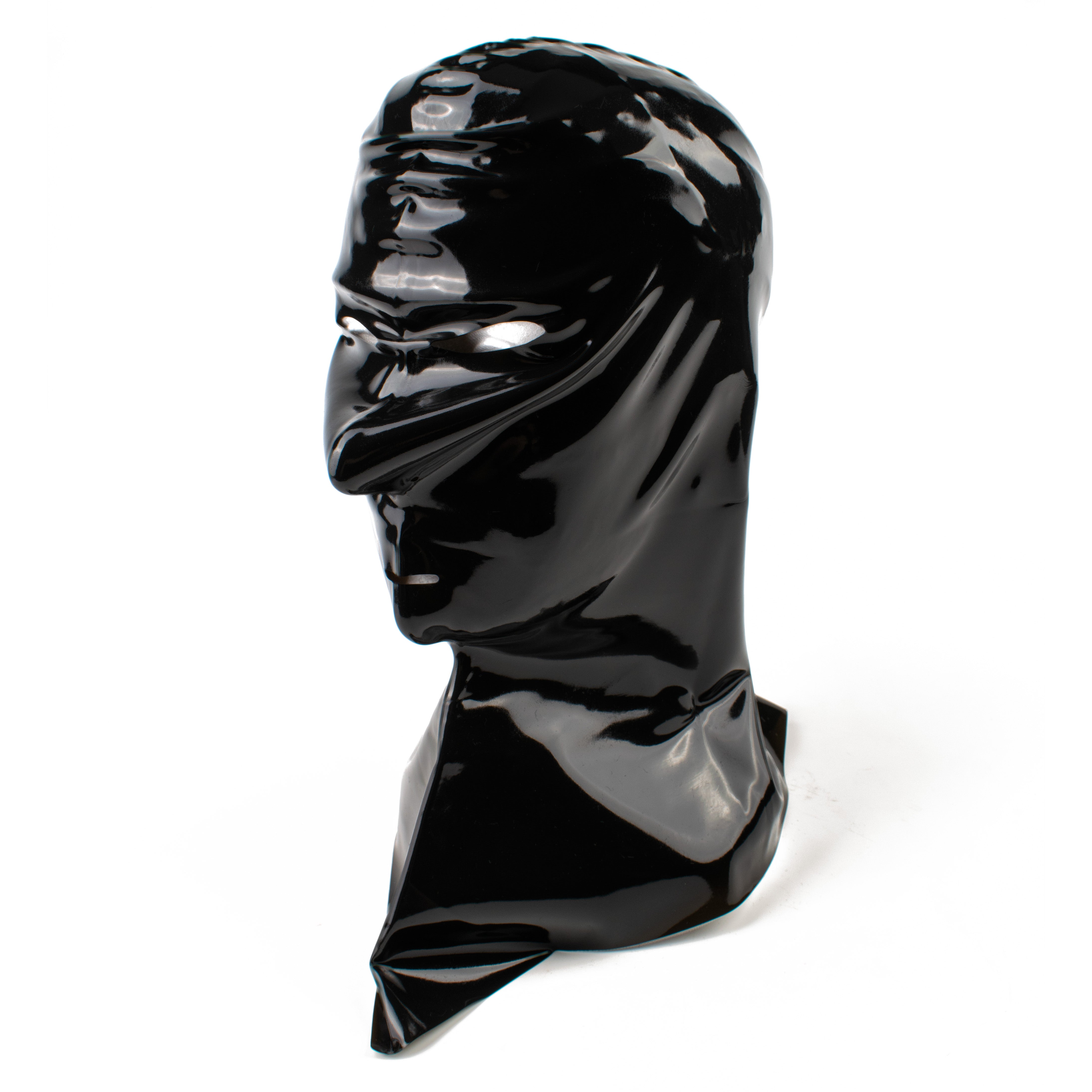 Rubberfashion Latex Henker Maske - Latexmaske Haube mit Öffnungen für Mund Nase und Augen für Damen und Herren