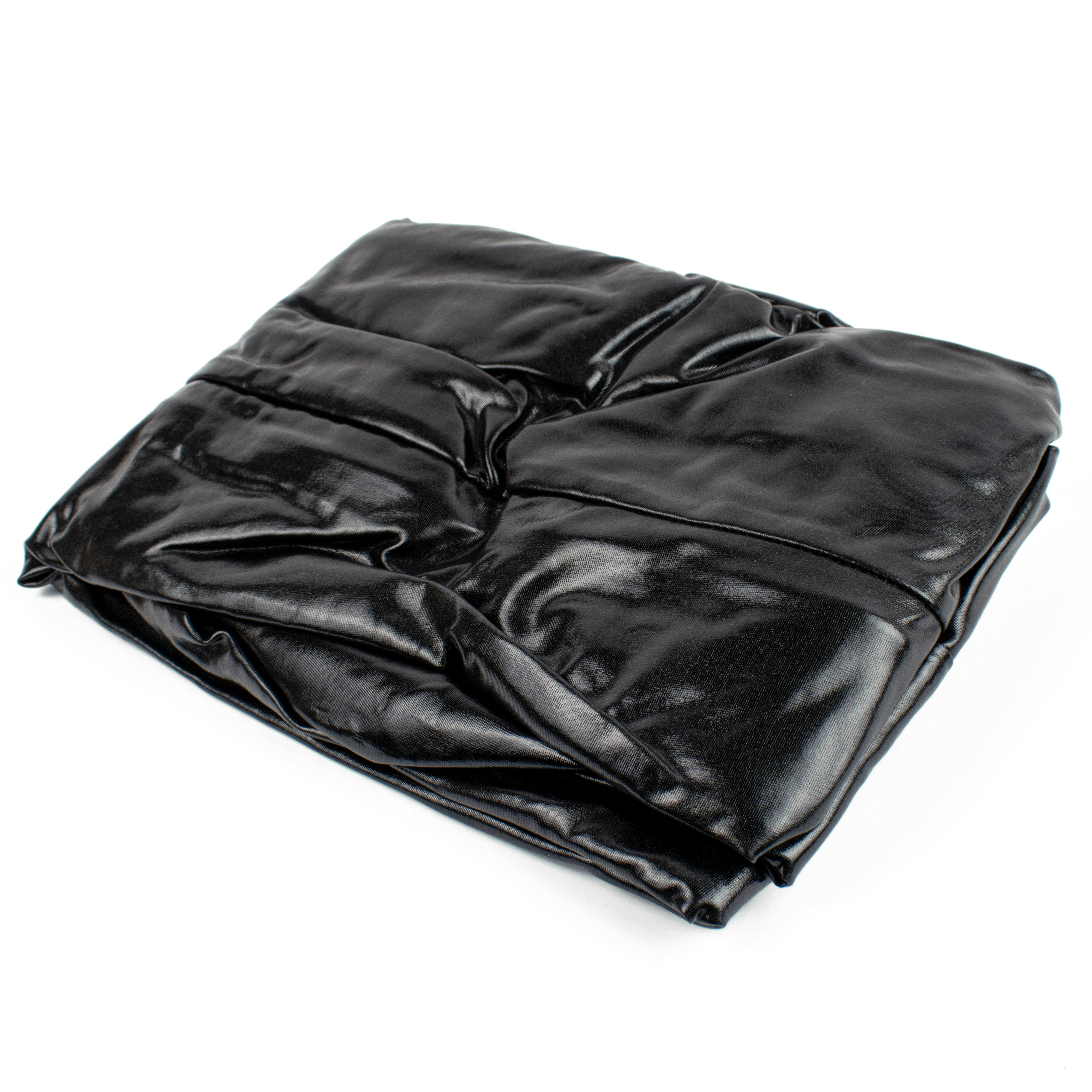 Rubberfashion glänzender Bondagesack Extrem Schlafsack - Glanz Bondage Bodybag Schlaf Sack mit Maske und Innenarmen Fesselsack Saunasack für Herren und Damen