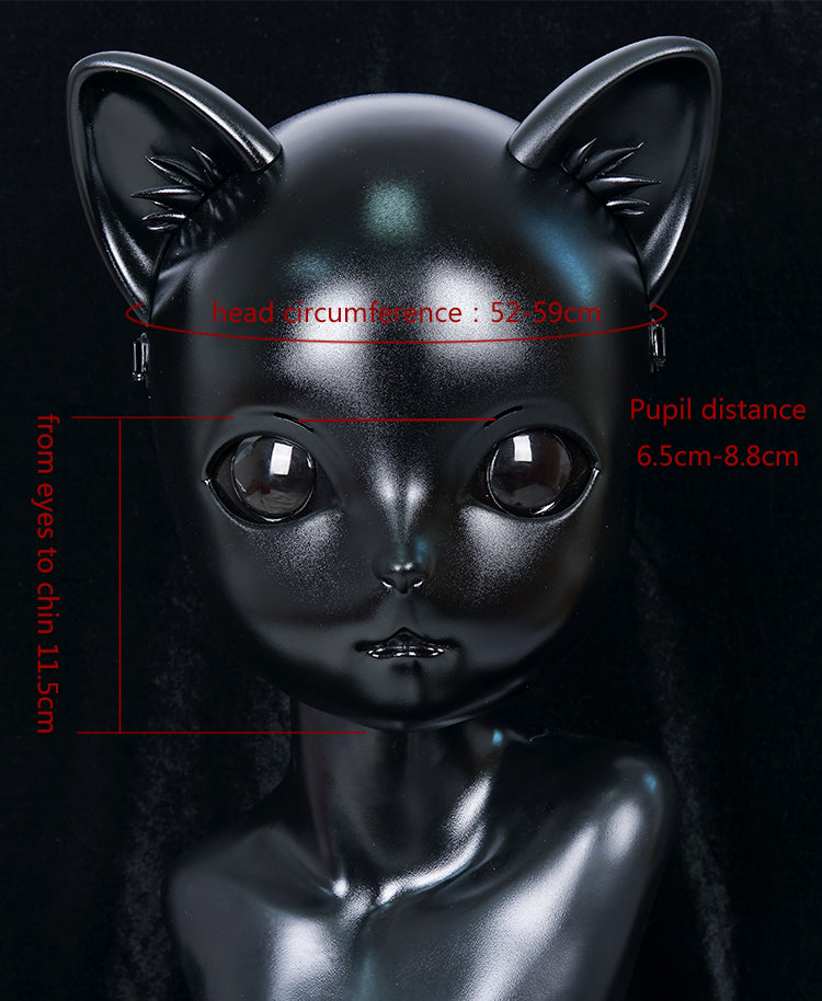 Dreammask Hard Cover Maske HD04 Black Lilith Mitty Cat Kigurumi BJD Twitter Soymilk edition