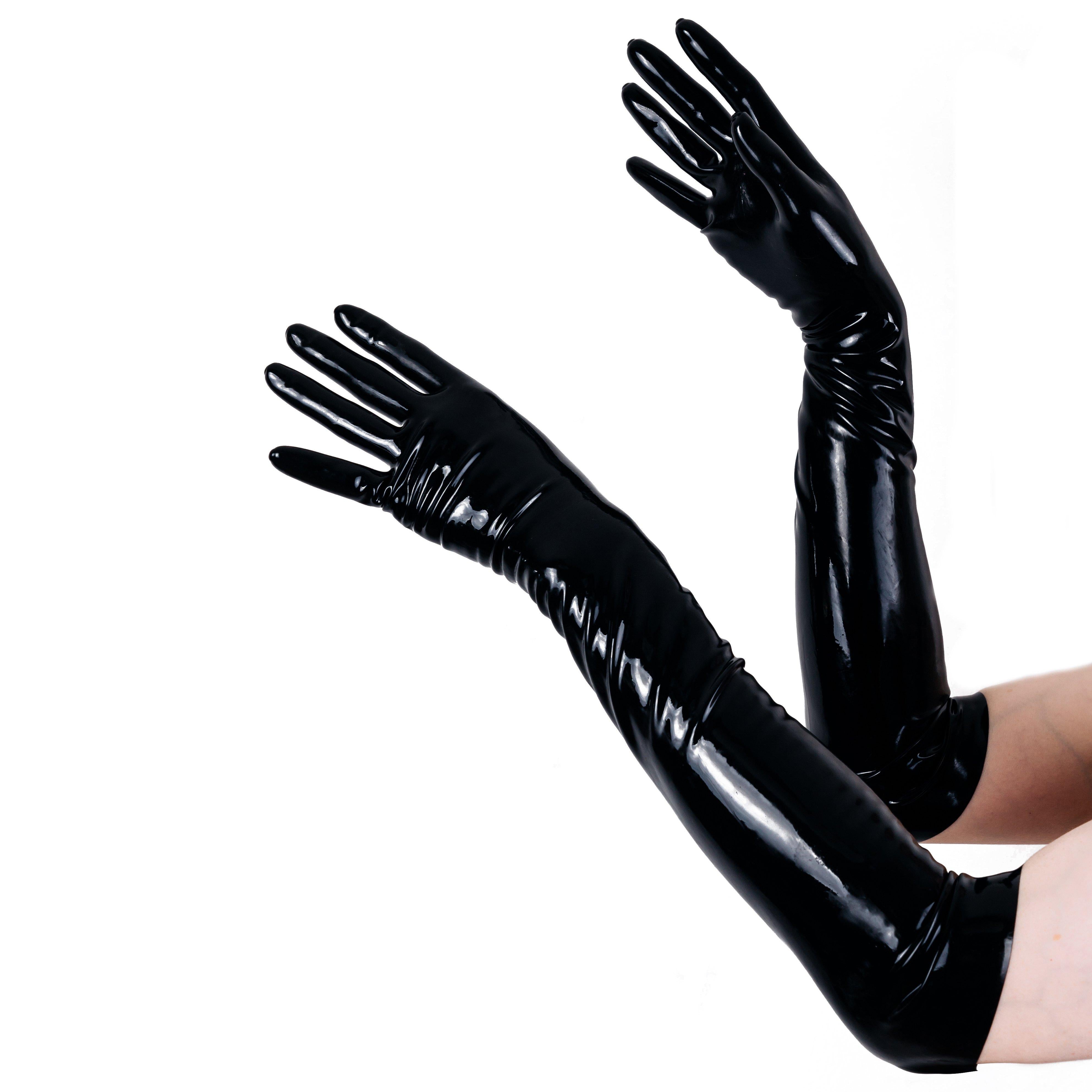 Latex Handschuhe ellenbogen lang - Rubberfashion Sexy Rubber Gloves - Sex Latexhandschuhe für Damen und Herren Paar