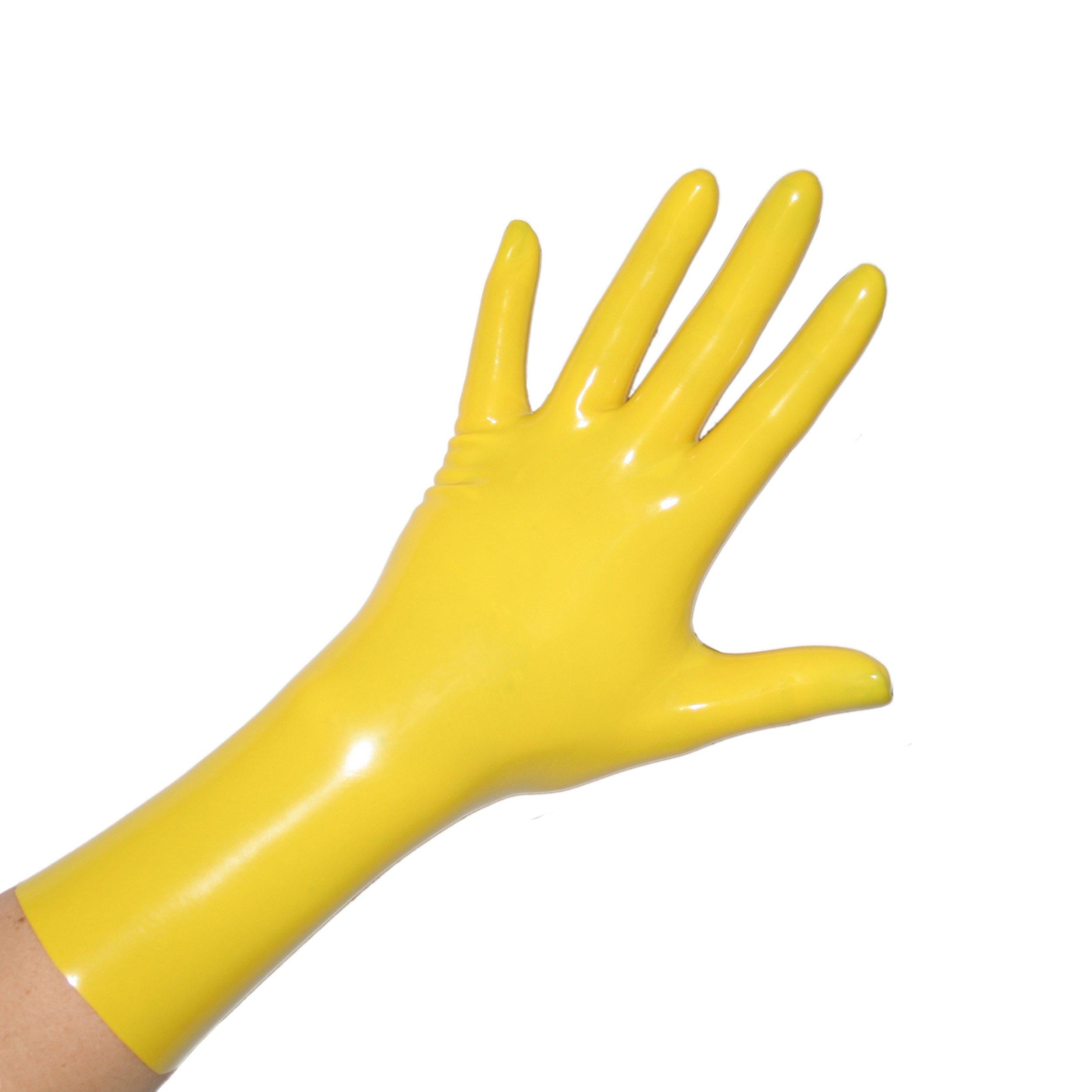 Rubberfashion Latex Handschuhe kurz - Rubber Gloves - Sex Latexhandschuhe für Damen und Herren Paar