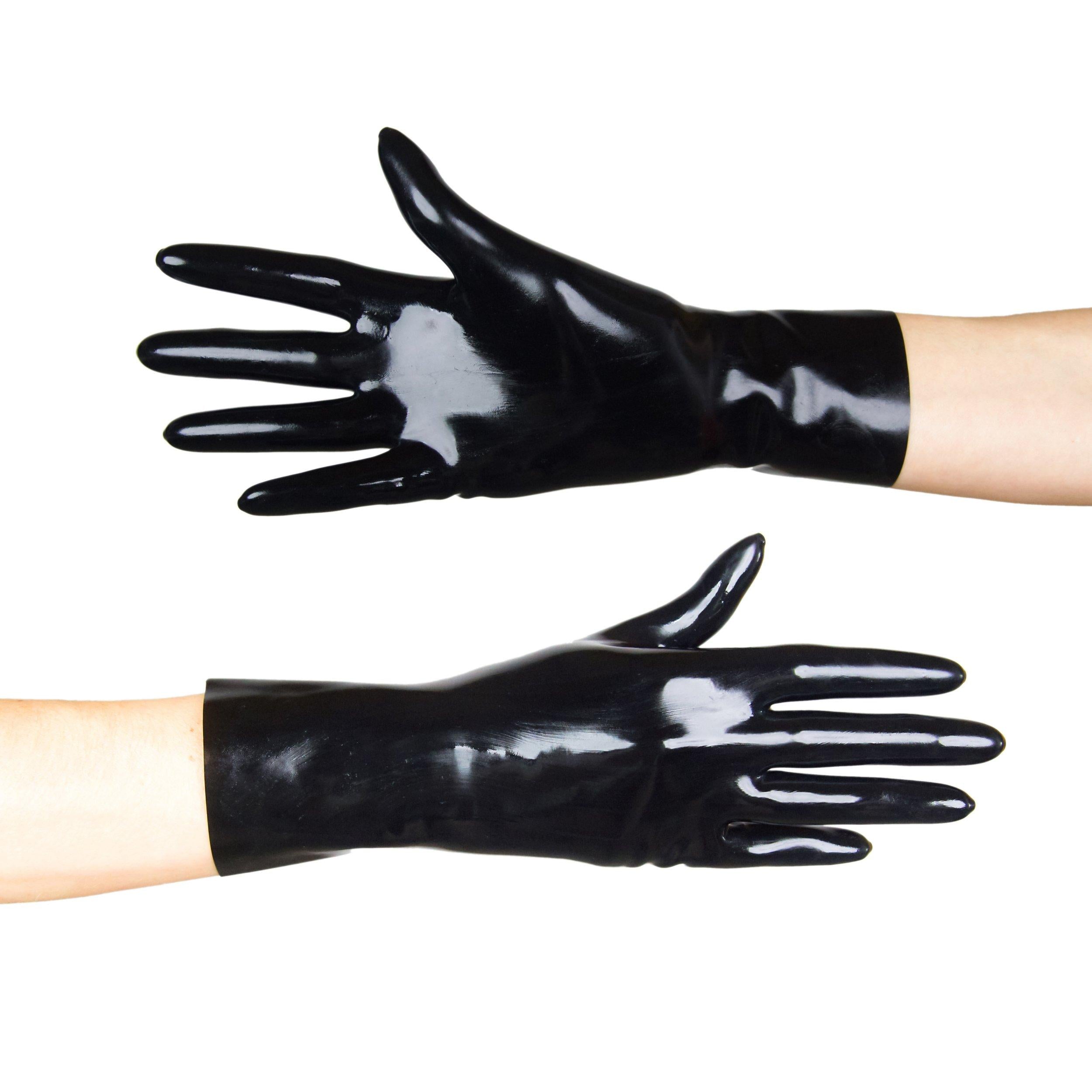 Rubberfashion Latex Handschuhe kurz - Rubber Gloves - Sex Latexhandschuhe für Damen und Herren Paar
