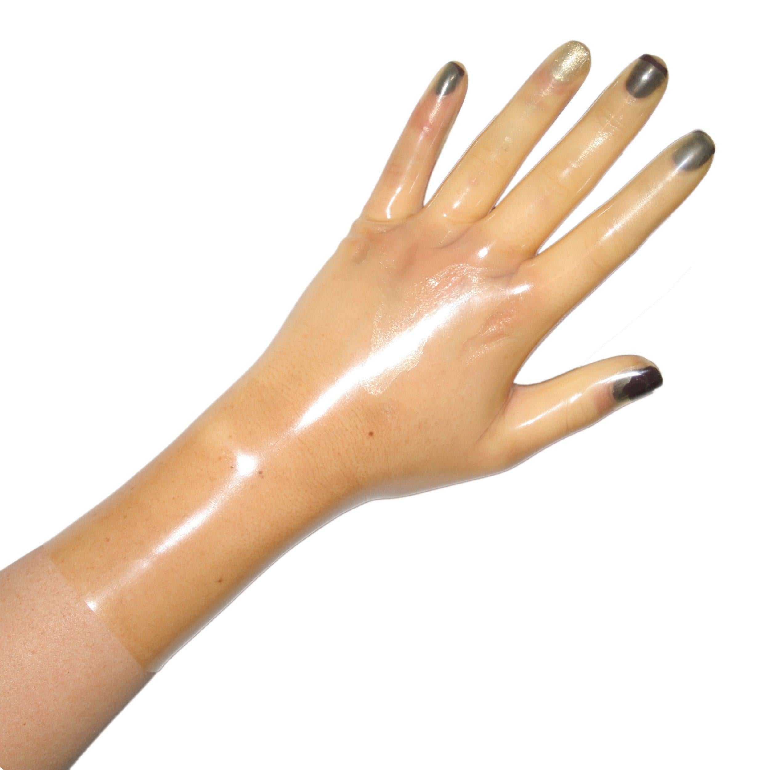 Rubberfashion Latex Handschuhe kurz - Rubber Gloves - Sex Latexhandschuhe für Damen und Herren Paar