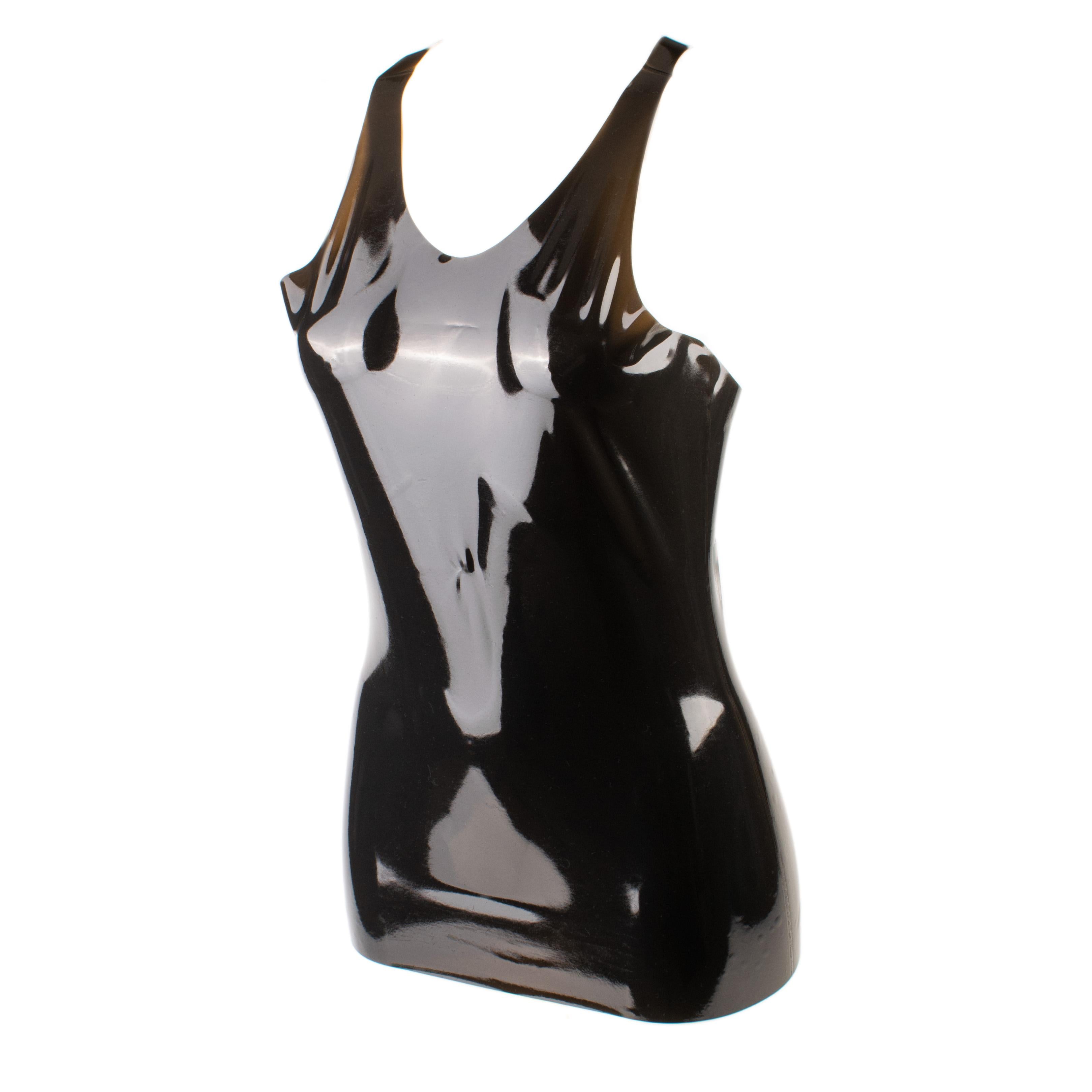 Rubberfashion Latex Oberteil kurz - sexy Latex Bustier - Muskelbetont -Rubber Shirt für Damen und Herren