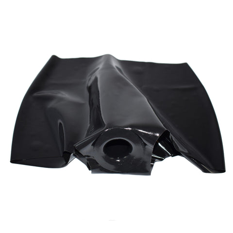 Rubberfashion Latex Hotpants - Sexy Rubber Slip Short Latex Slip with Inner Condom - Latex Lingerie Women