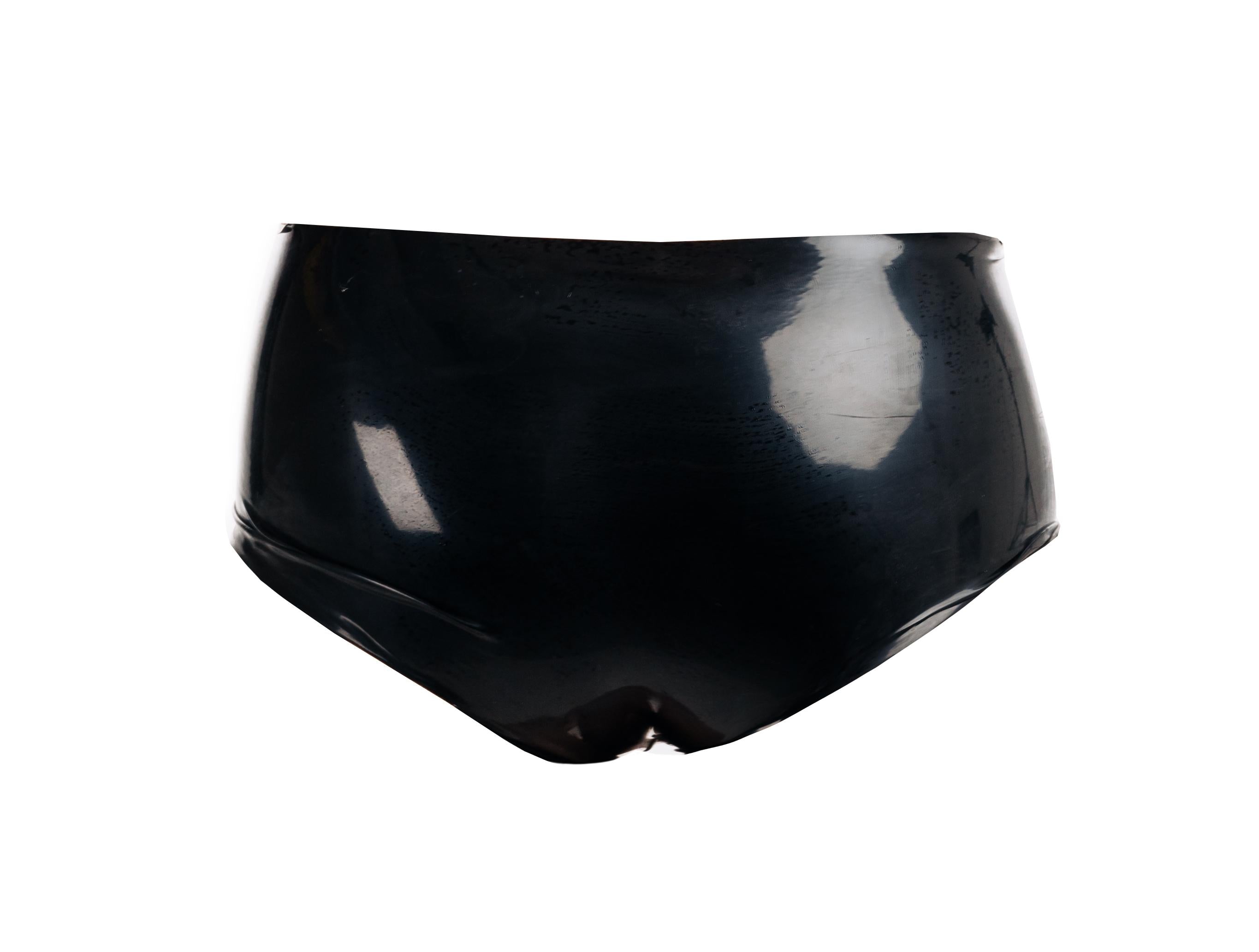 Rubberfashion Latex Hotpants - Rubber Gummi Hose Pants - sexy Shorts - Latex Slip Dessous für Damen und Herren