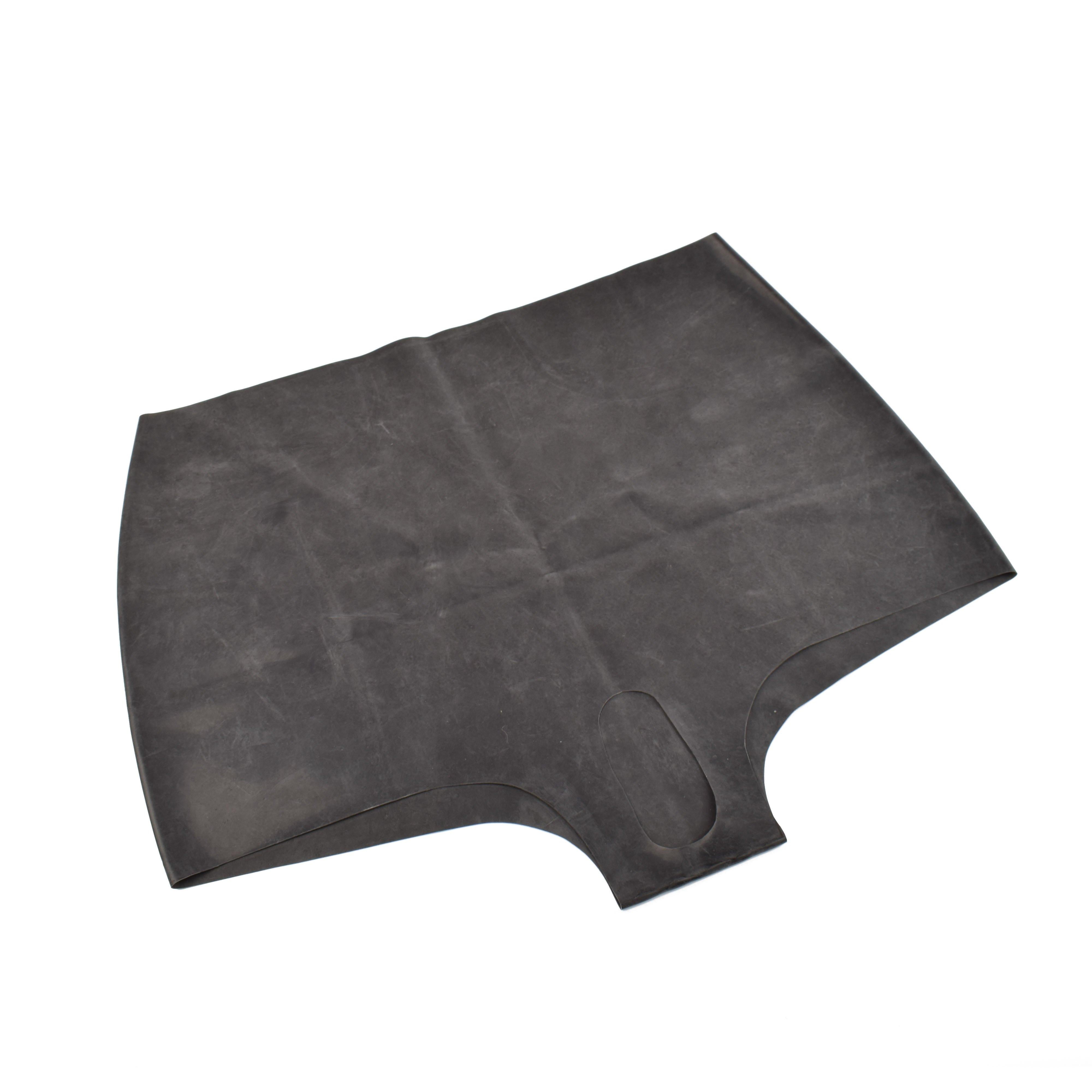 Rubberfashion Latex Hotpants schritt offen - sexy Rubber Hose - Latex Slip Frau mit Loch - Latex Dessous Pants für Damen