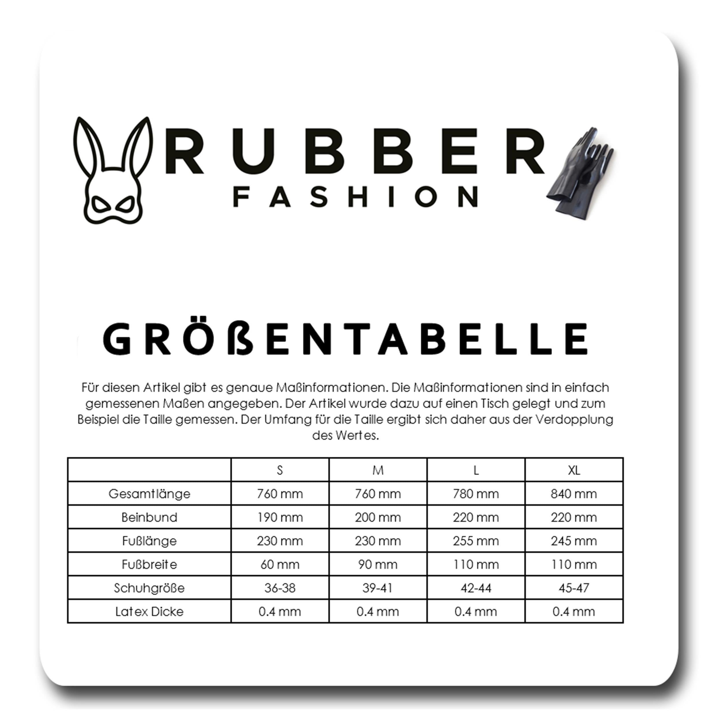 Rubberfashion Latex Strümpfe lang - Sexy Overknee Oberschenkel Strumpf Socken für Damen und Herren