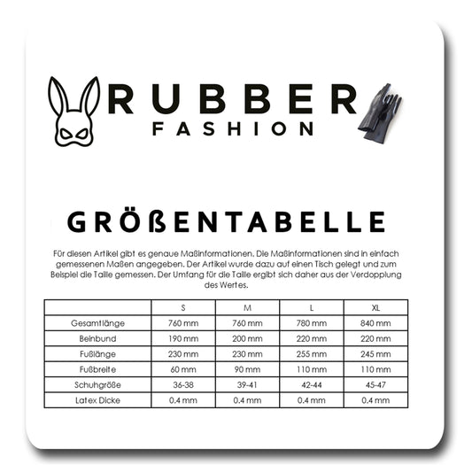 Rubberfashion Latex Strümpfe lang - Sexy Overknee Oberschenkel Strumpf Socken für Damen und Herren