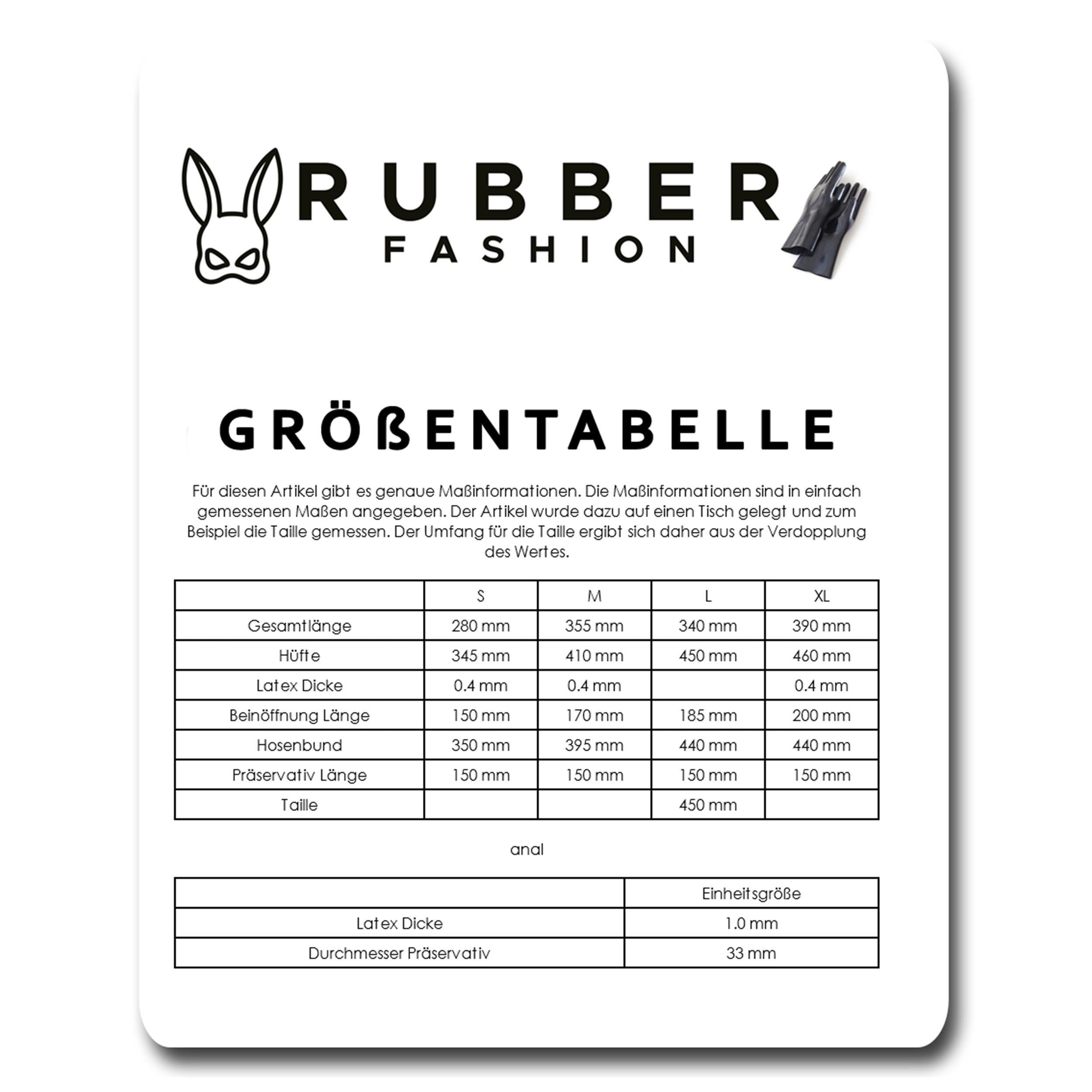 Rubberfashion Latex Slip - kurze sexy Rubber Pants mit Penishülle und Anal Innendildo - Dessous für Herren