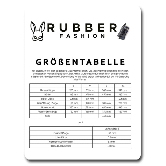 Rubberfashion Latex Slip - kurze sexy Pants mit Penishülle und Anal Dildo - Rubber Dessous für Herren