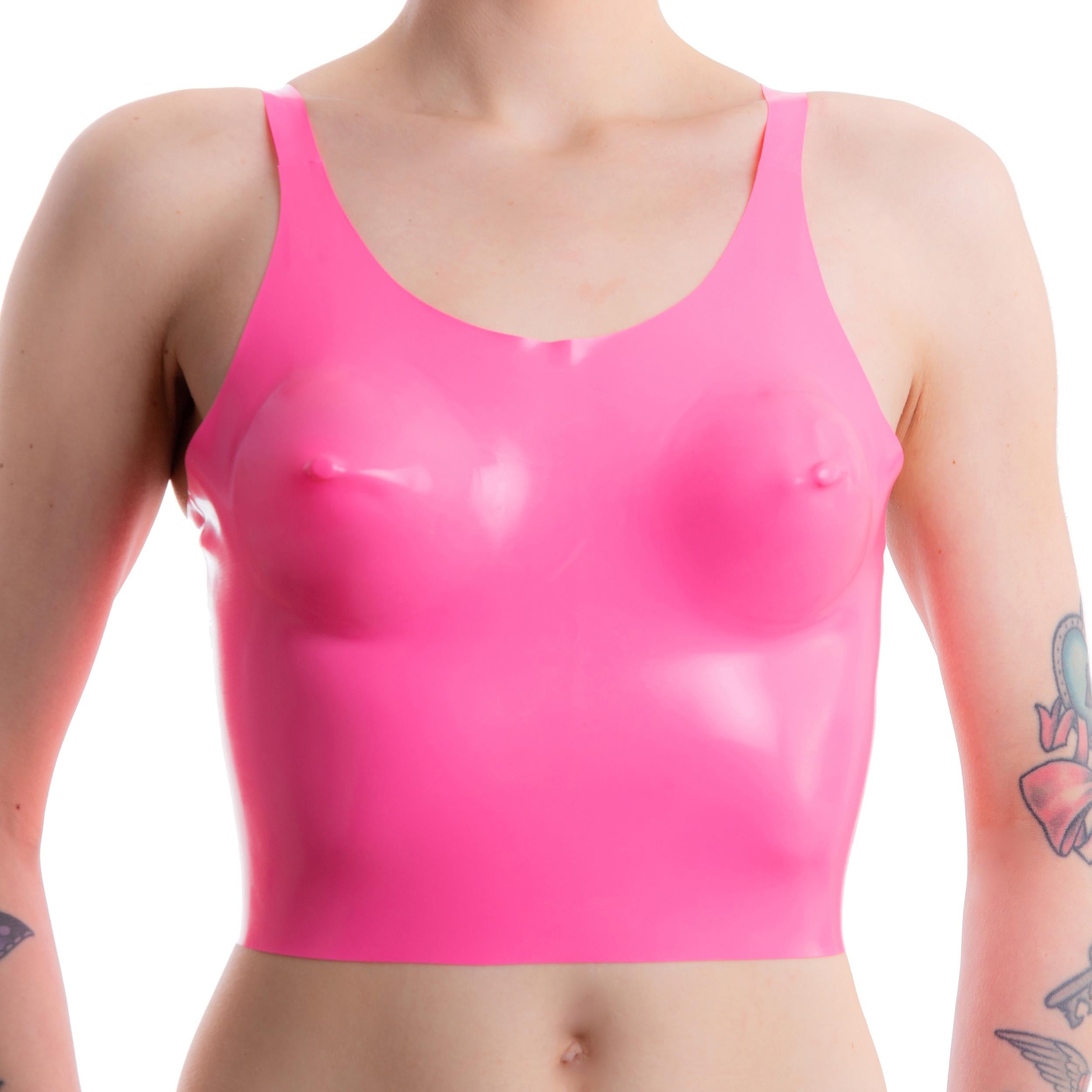 Rubberfashion Latex Bustier mit Cups - ausgeformt taillenlang - sexy Latex BH für Damen und Frauen