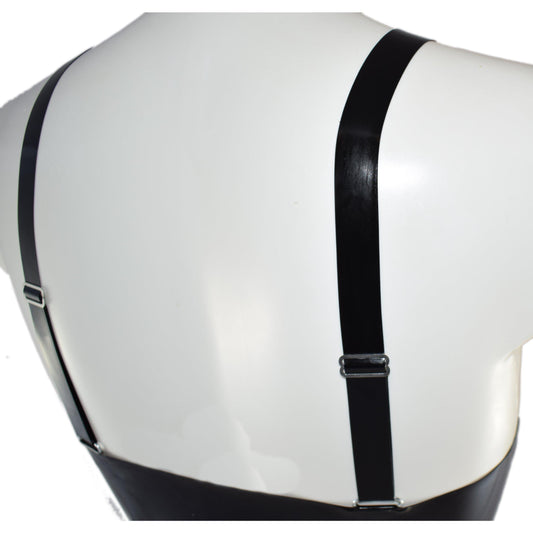 Rubberfashion Latex Bustier mit Cups offen - taillenlang - sexy Latex BH für Damen und Frauen