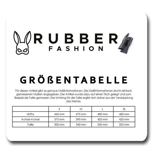 Rubberfashion Latex Corsage - Latex Corsage mit 4 Strapsen Halter - Corsage mit Trägern und ausgeformten Cups für Damen