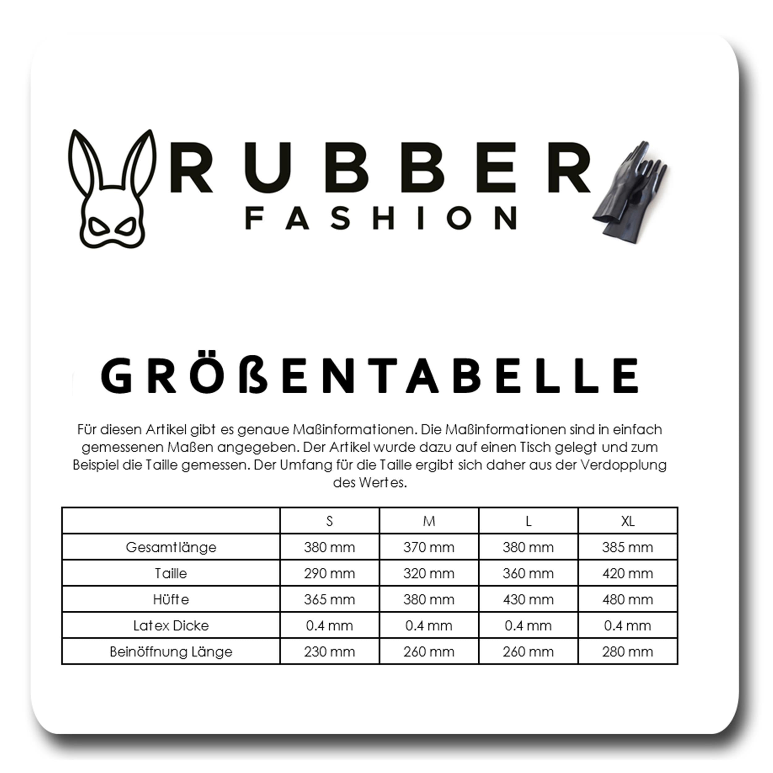 Rubberfashion Latex Hotpants - hoher sexy Rubber Slip - Hot Pants mit Stimulationsnoppen - Latex Dessous Damen