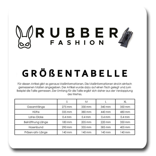 Rubberfashion Latex Slip mit Penishülle - kurze sexy Rubber mit Kondom - Latexhose für Herren