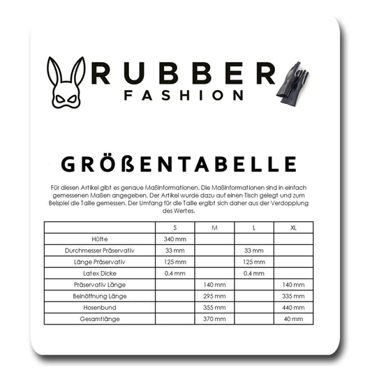 Rubberfashion Latex Slip - sexy kurze Hot Pants mit Penishülle - Reizwäsche oder Dessous für Herren