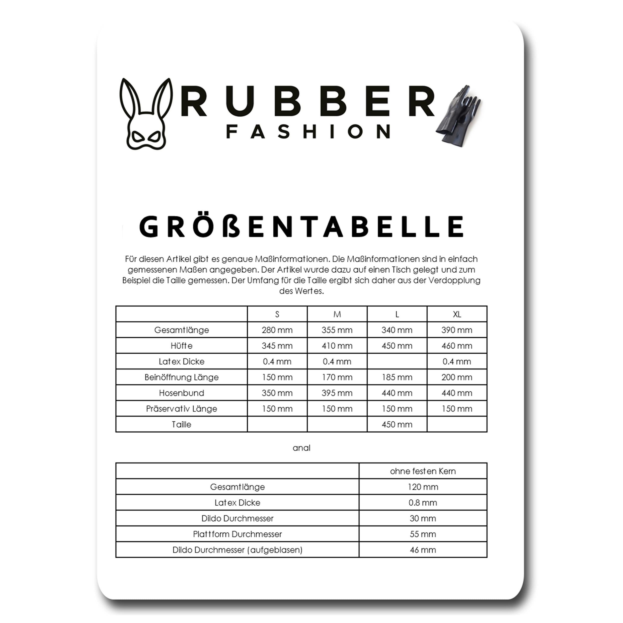 Rubberfashion Latex Slip - kurze sexy Pants mit Penishülle und aufblasbarer Dildo Anal - Rubber Dessous für Herren