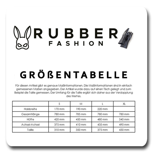 Rubberfashion Latex Minikleid - Latexkleid kurz - Arm frei mit Trägern - sexy Frauen Kleider für Damen