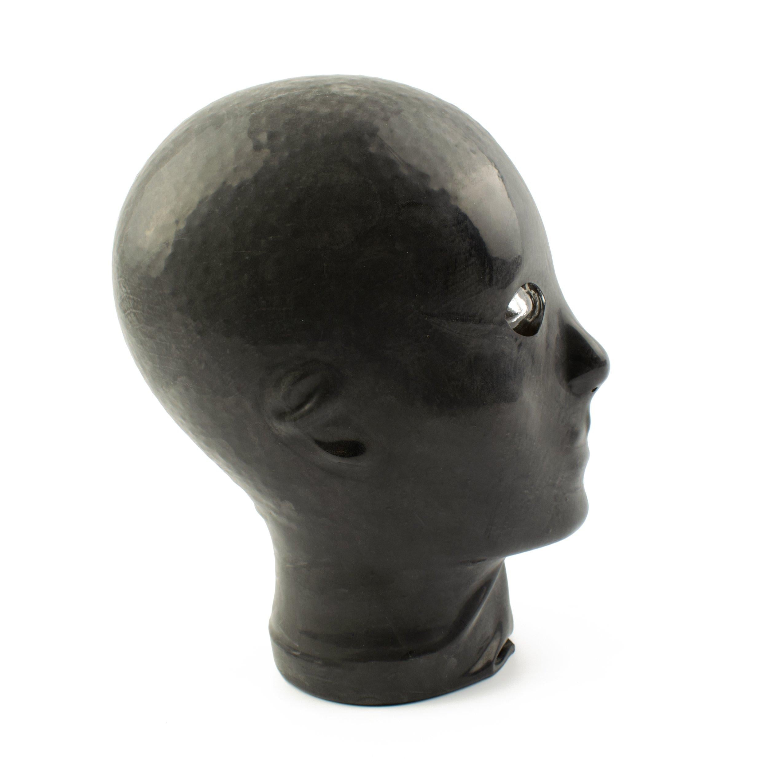 Rubberfashion Latex Maske Damen anatomisch - Latexmaske Haube mit Öffnungen für Augen und Nase für Frauen