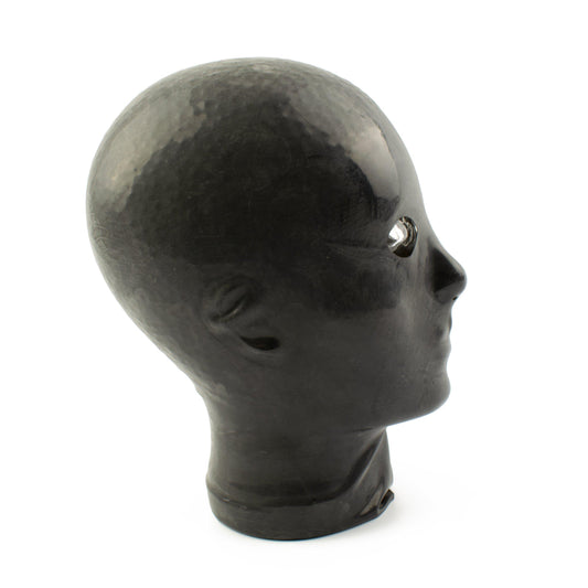 Rubberfashion Latex Maske Damen anatomisch - Latexmaske Haube mit Öffnungen für Augen und Nase für Frauen