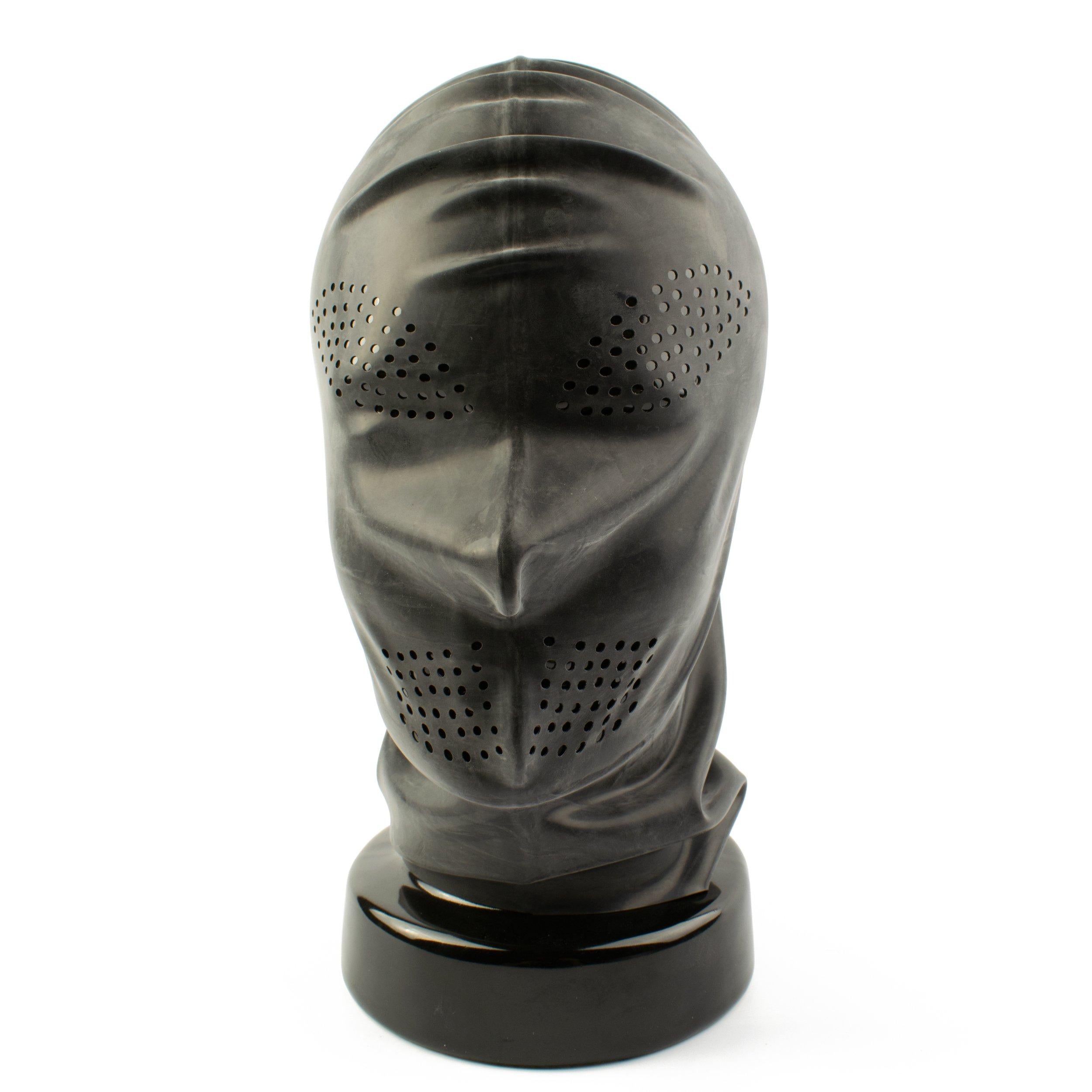 Rubberfashion Latex Maske Herren - Latexmaske Haube mit Perforation für Augen und Mund Öffnung für Männer