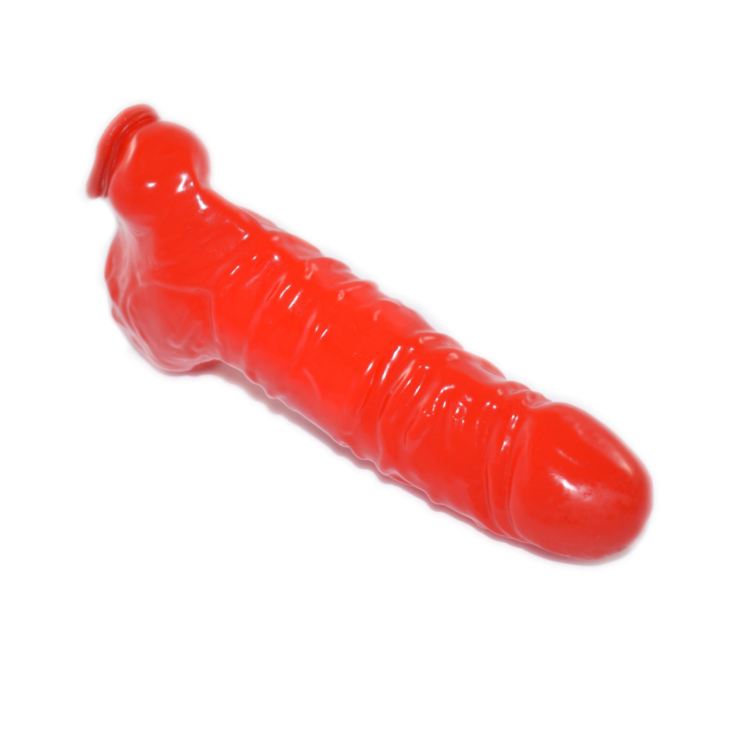 Rubberfashion Latex Pennishülle - Latex Pennis Hülle mit Hodensack - Condom realistisch für Herren 17 cm