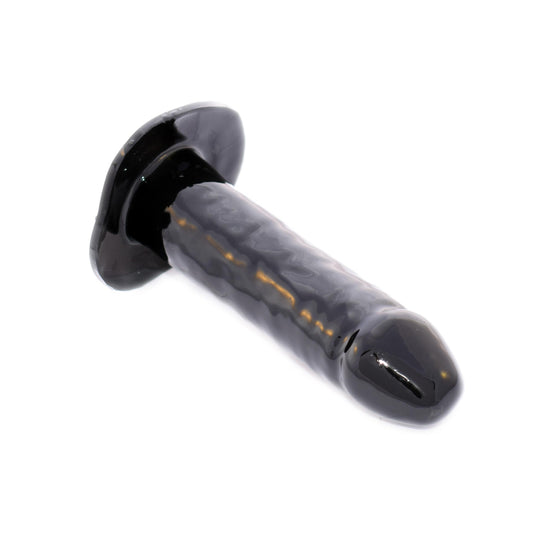 Rubberfashion Latex Dildo - Latexdildo - realistischer Dildo groß mit Klebefläche für Frauen und Männer 15,5 x 4,5 cm