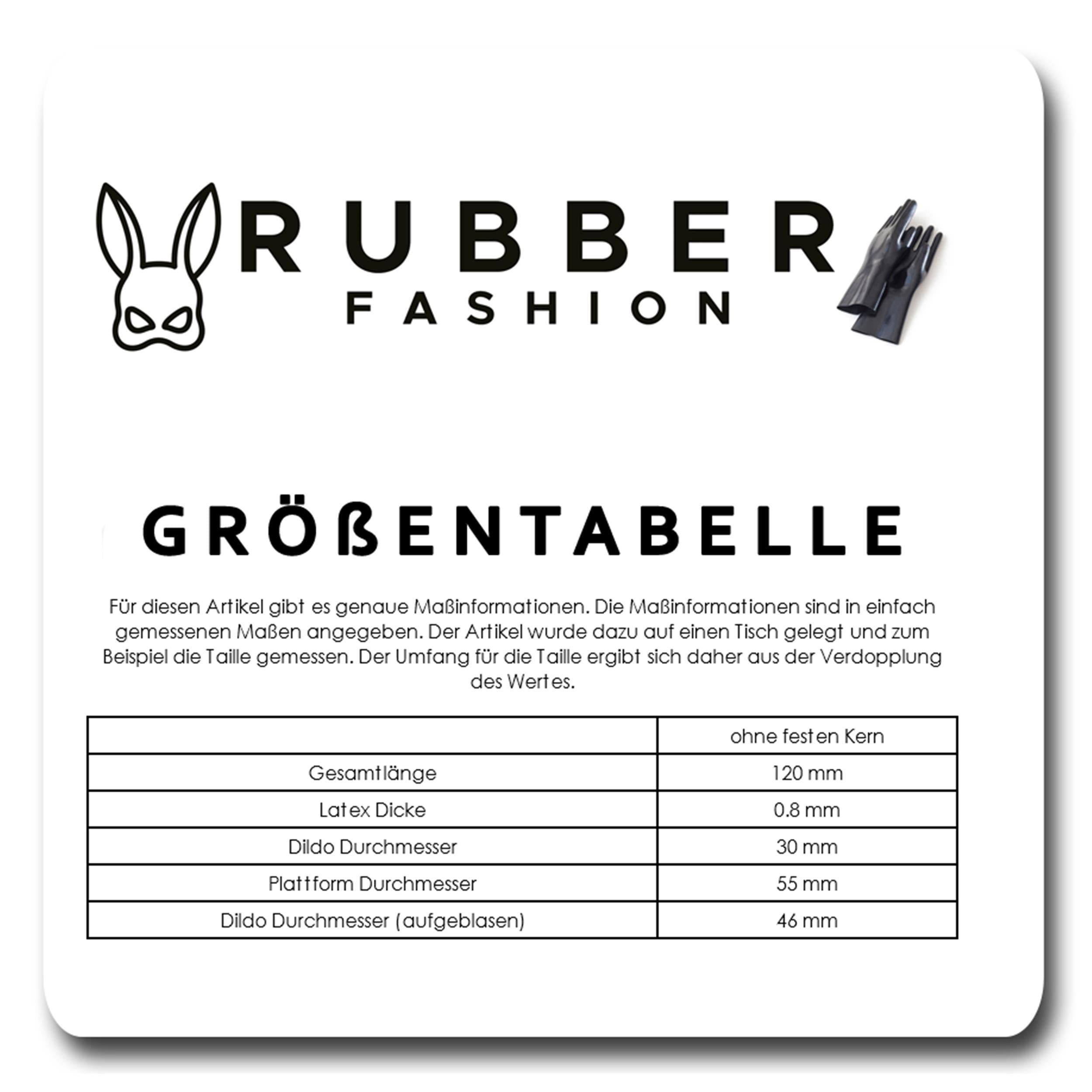 Rubberfashion Latex Dildo - aufblasbar mit Pumpe - realistischer Dildo geadert für Frauen und Männer 12 x 3 cm