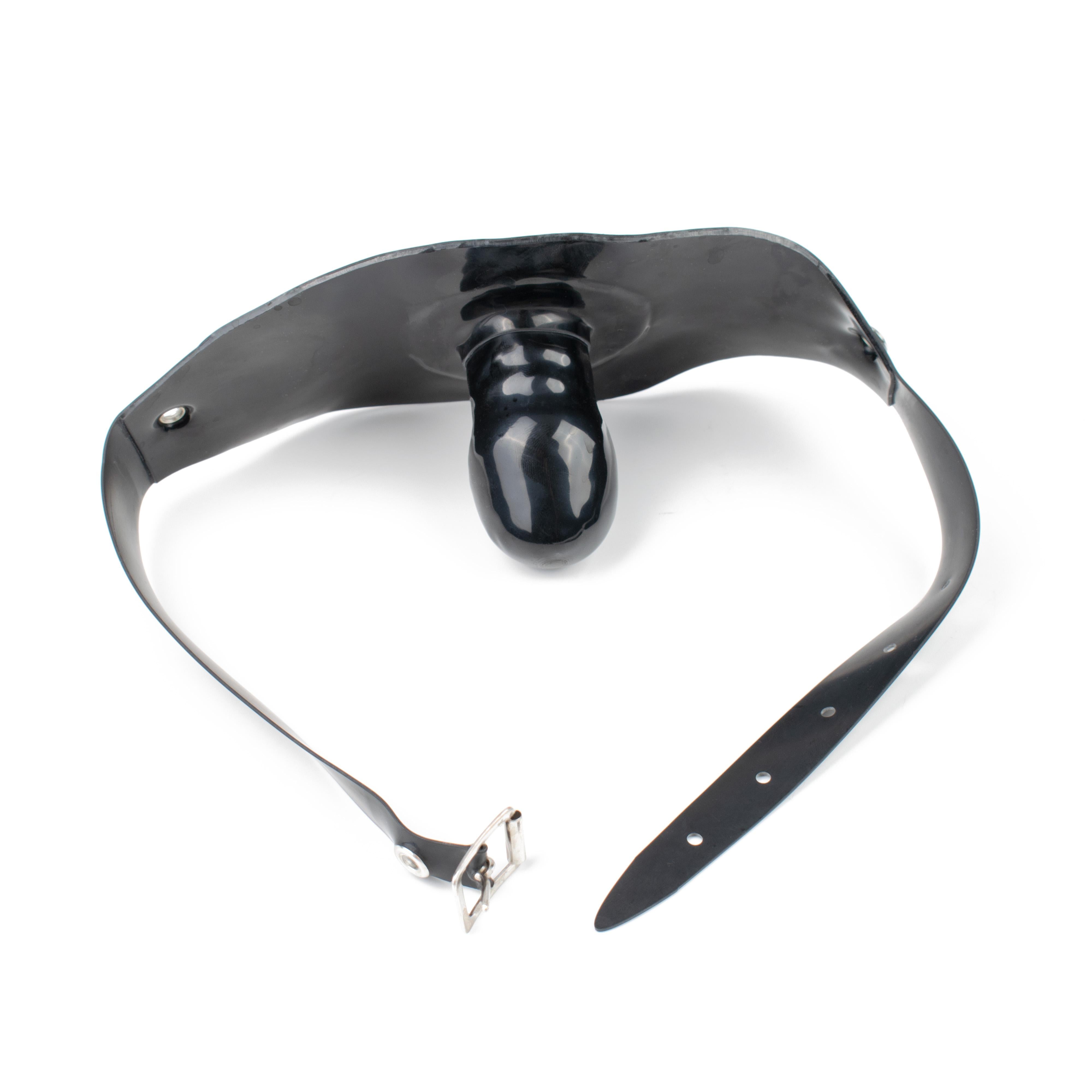 Rubberfashion Latex Knebel - Mundknebel - Gag mit Kopfband für Damen und Herren