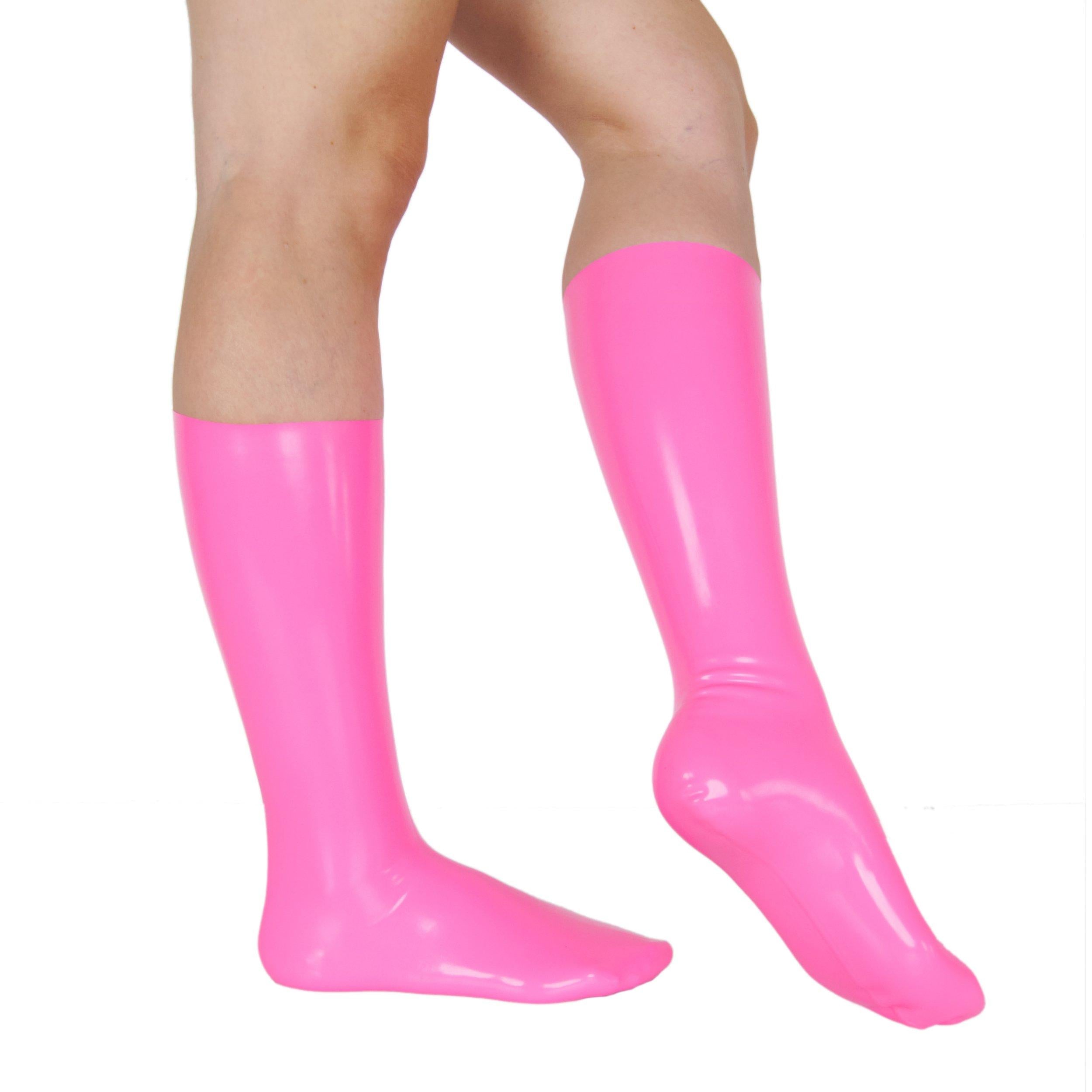 Rubberfashion Sexy Latex Socken kurz - Rubber Latexsocken wadenlang - Latex Strümpfe für Damen und Herren