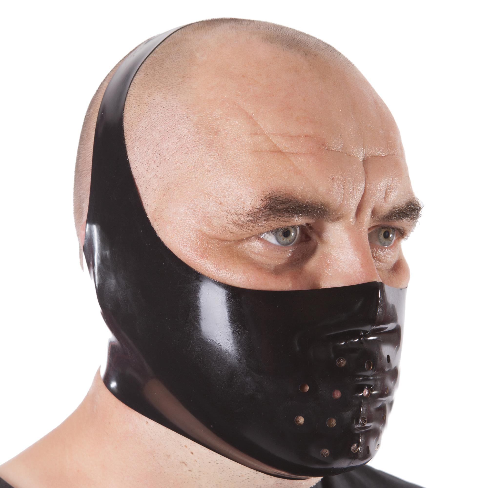 Rubberfashion Latex Hannibal Lecter Maske - Latex Maske Halloween mit Atemlöchern für Herren