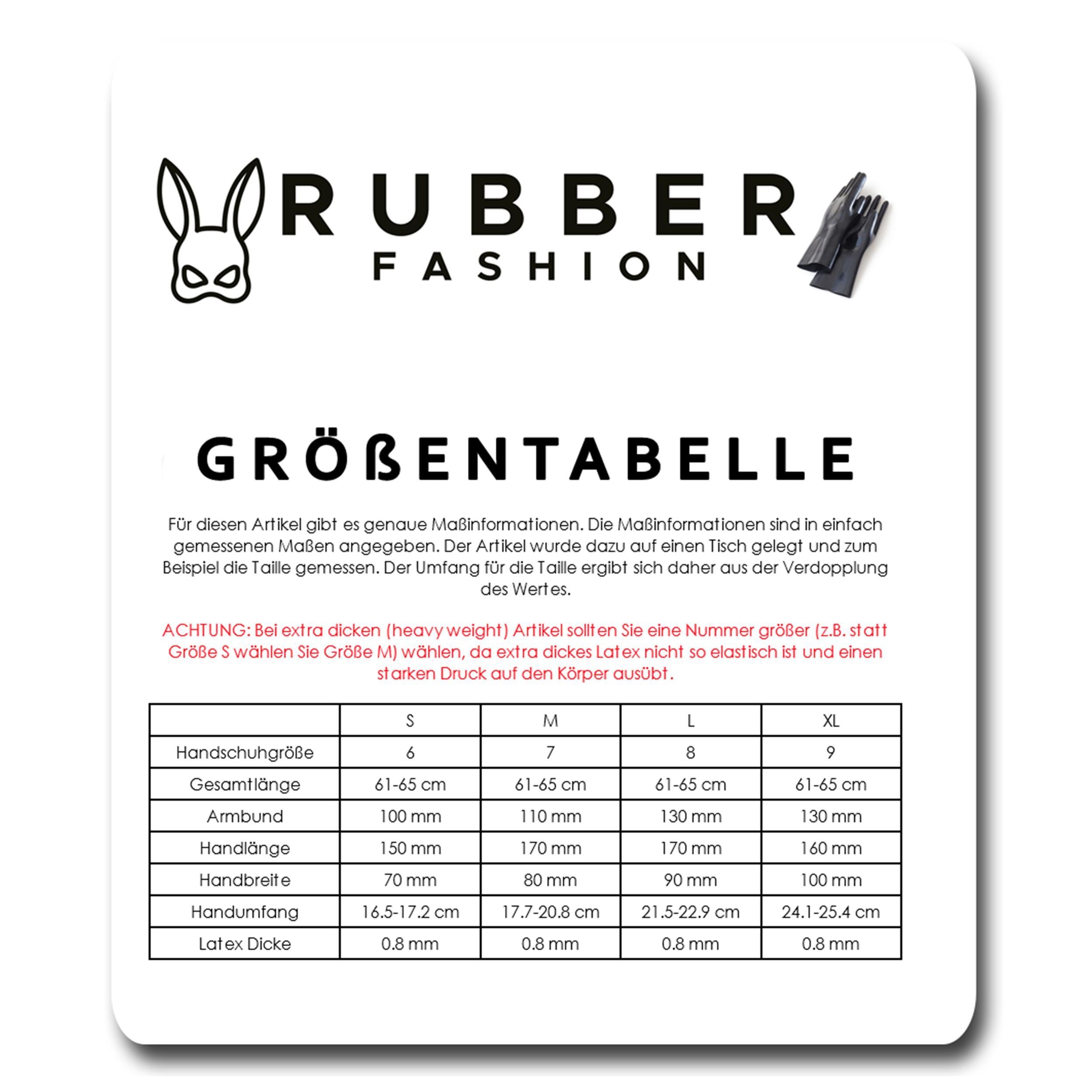 Rubberfashion Latex Handschuhe lang - Sexy Rubber Gloves - Sex Latexhandschuhe für Damen und Herren Paar