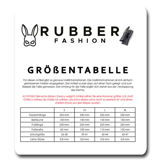 Rubberfashion Sexy Latex Socken kurz - extra dick - Rubber Latexsocken wadenlang - Latex Strümpfe für Damen und Herren