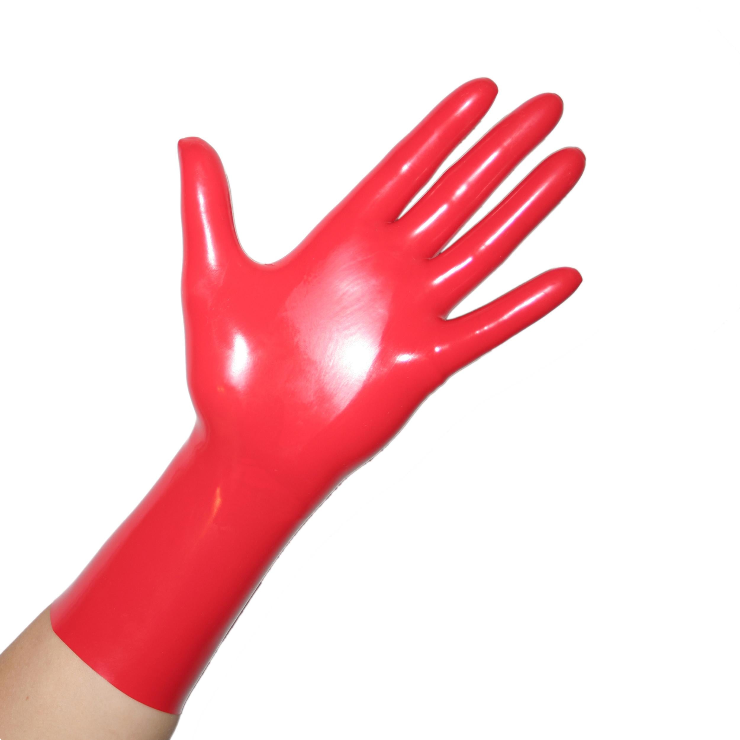 Rubberfashion Latex Handschuhe Damen kurz extra dick - Rubber Gloves - Sexy Latexhandschuhe für Damen und Herren