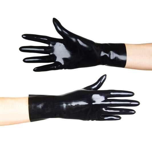 Rubberfashion Latex Handschuhe Damen kurz extra dick - Rubber Gloves - Sexy Latexhandschuhe für Damen und Herren