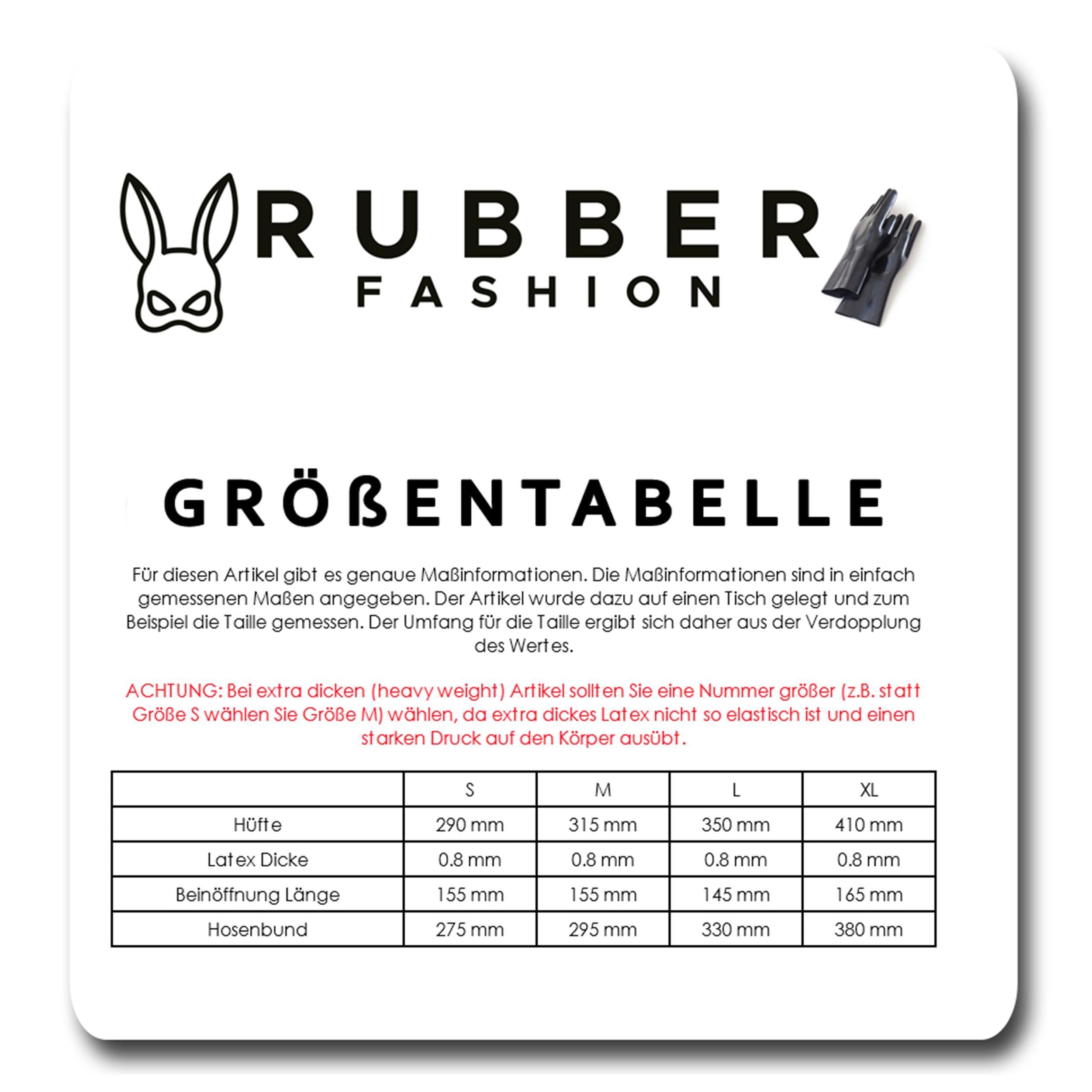 Rubberfashion sexy Latex Slip Kurz - extra dick - Rubber Hose Latexslip - Latex Dessous Pants für Damen und Herren