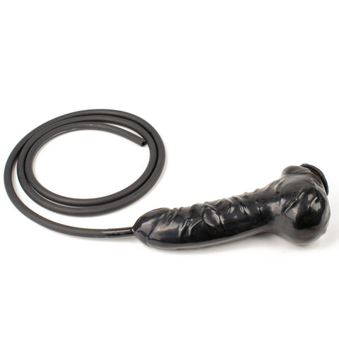 Rubberfashion Latex Penis Sheath - Latex Penis Sheath with Scrotum Bag - Realistic Condom + 120 cm Tube for Men 17 cm