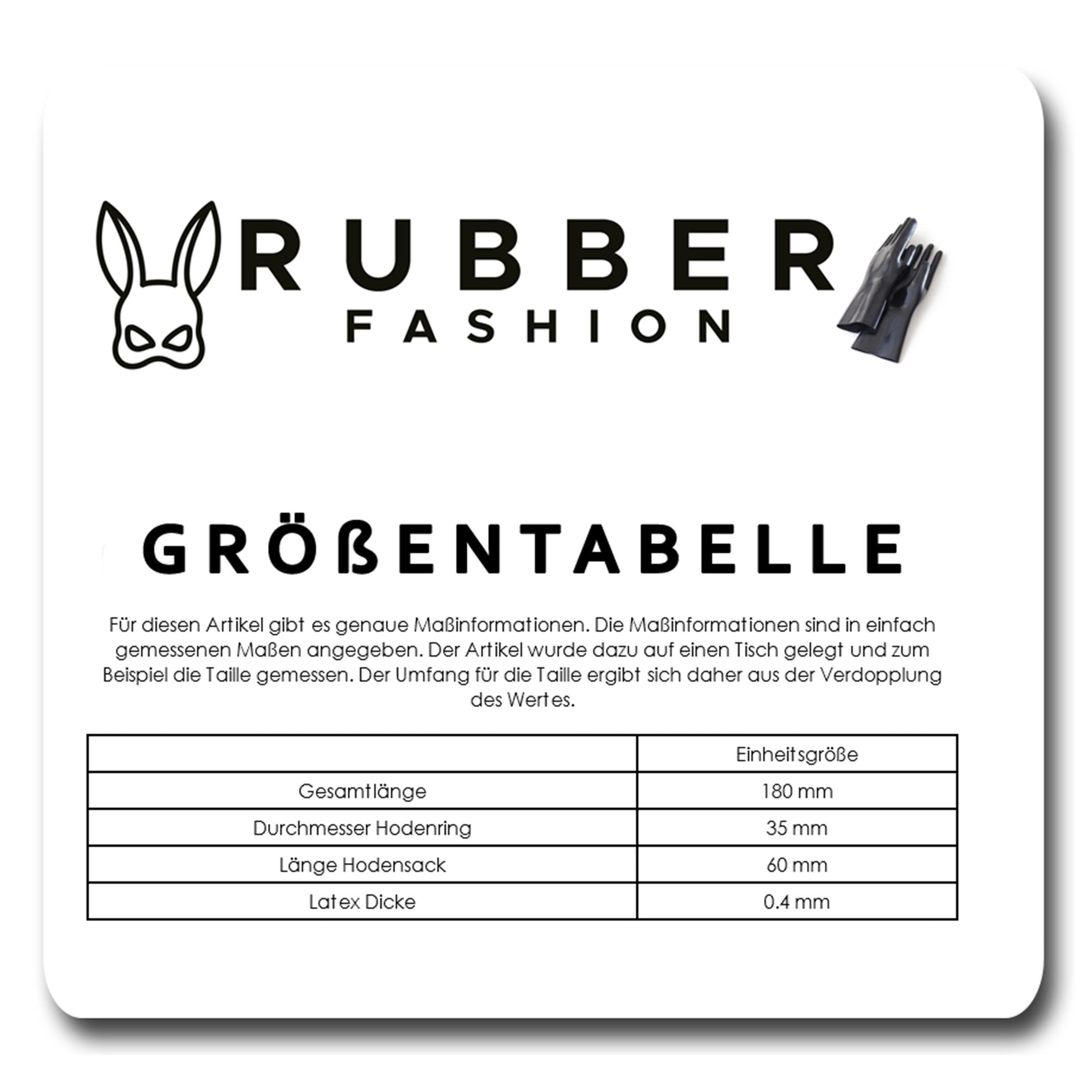 Rubberfashion Latex Pennishülle - Latex Pennis Hülle mit Hodensack - Condom realistisch + 120 cm Schlauch für Herren 17 cm