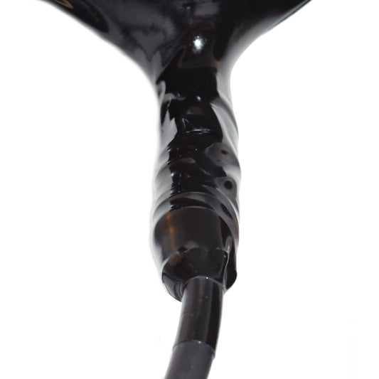 Rubberfashion Latex Slip - Kurze sexy Hot Pants mit Penishülle und Latex Maske - Rubber Dessous für den Herren