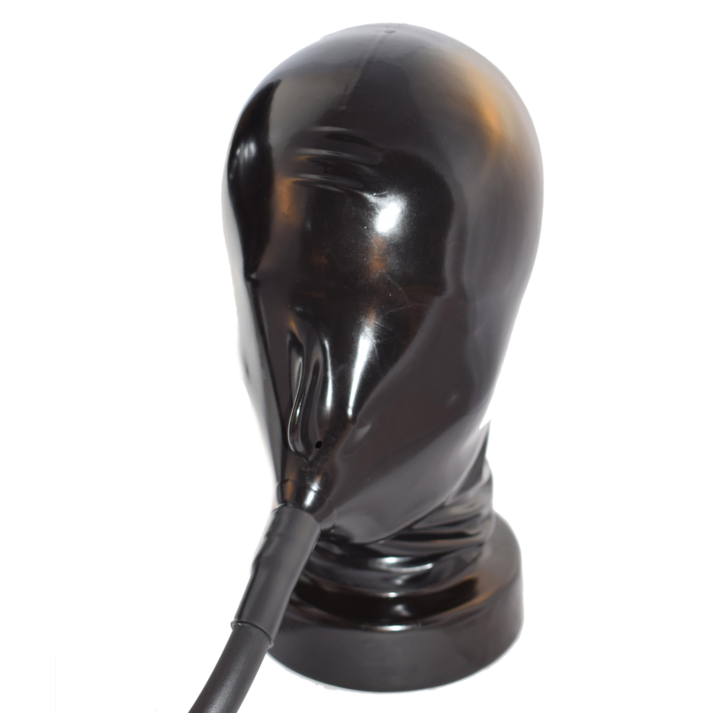 Rubberfashion Latex Slip - Kurze sexy Hot Pants mit Penishülle und Latex Maske - Rubber Dessous für den Herren