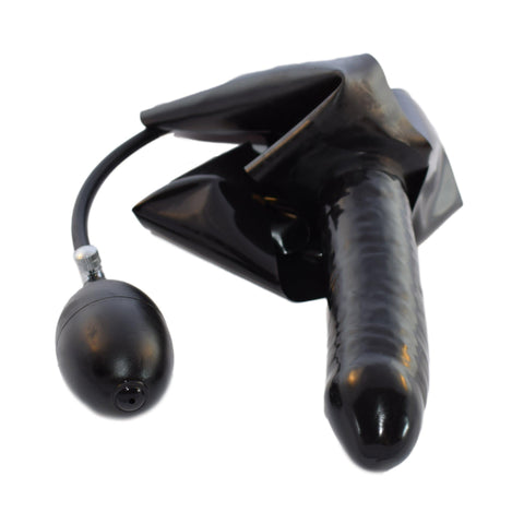 Rubberfashion Latex Hotpants - Sexy Rubber Slip - Mini Latex Slip - Inflatable Internal Dildo - Latex Lingerie Women